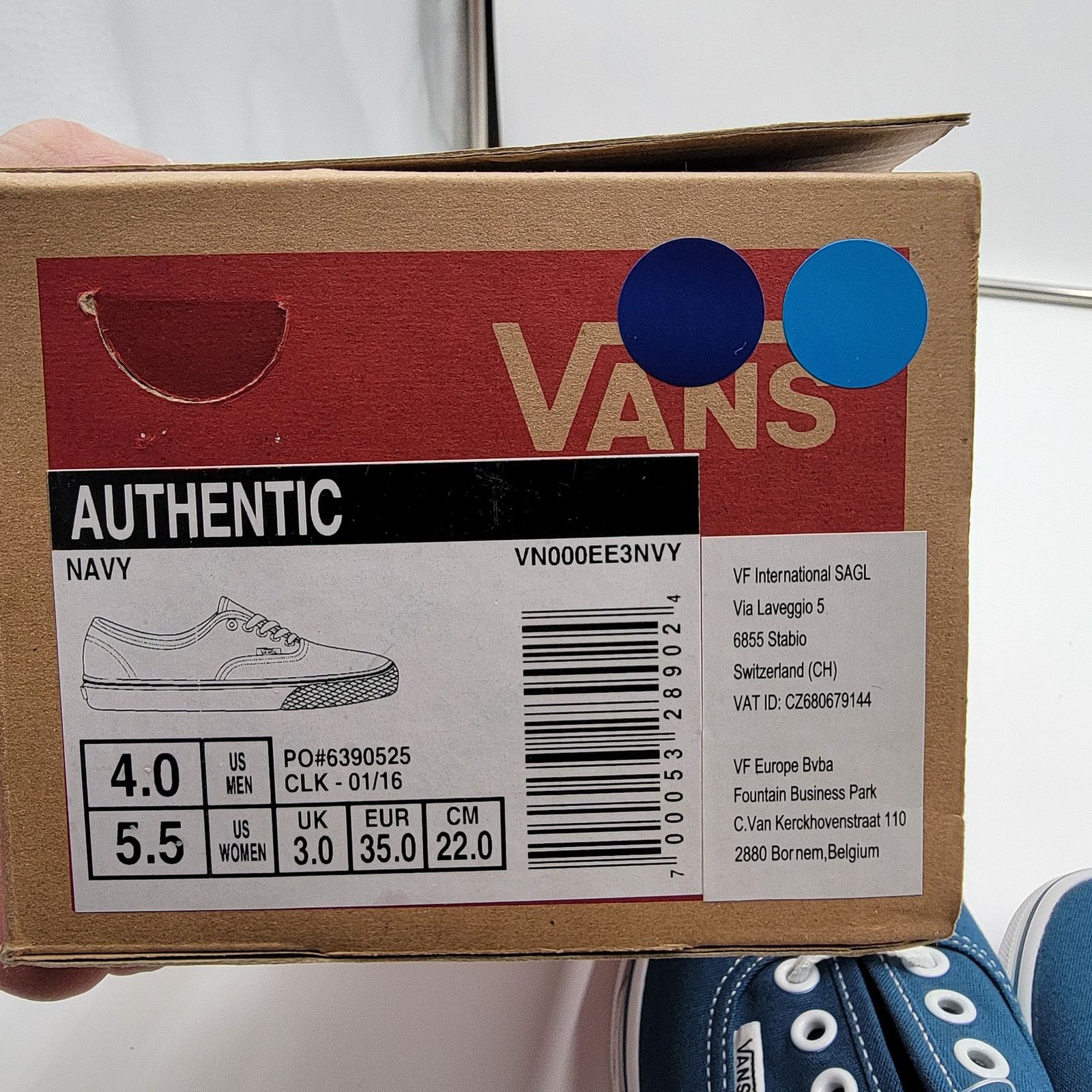 Vans Vans Authentic Navy Sz 4M/5.5W VN000EE3NVY Size US 5.5 / IT 35.5 - 8 Thumbnail