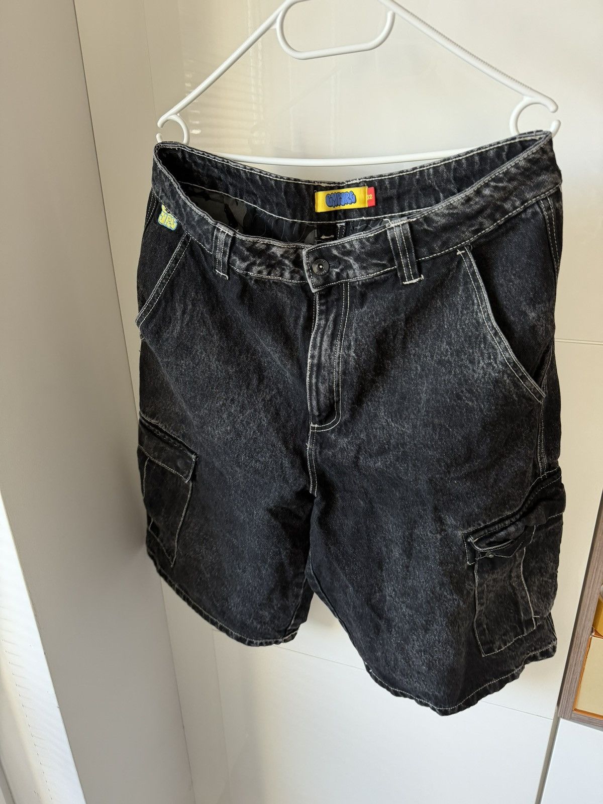 Empyre Empyre Cargo Relaxed Baggy Regular Denim Shorts Size US 32 / EU 48 - 12 Thumbnail