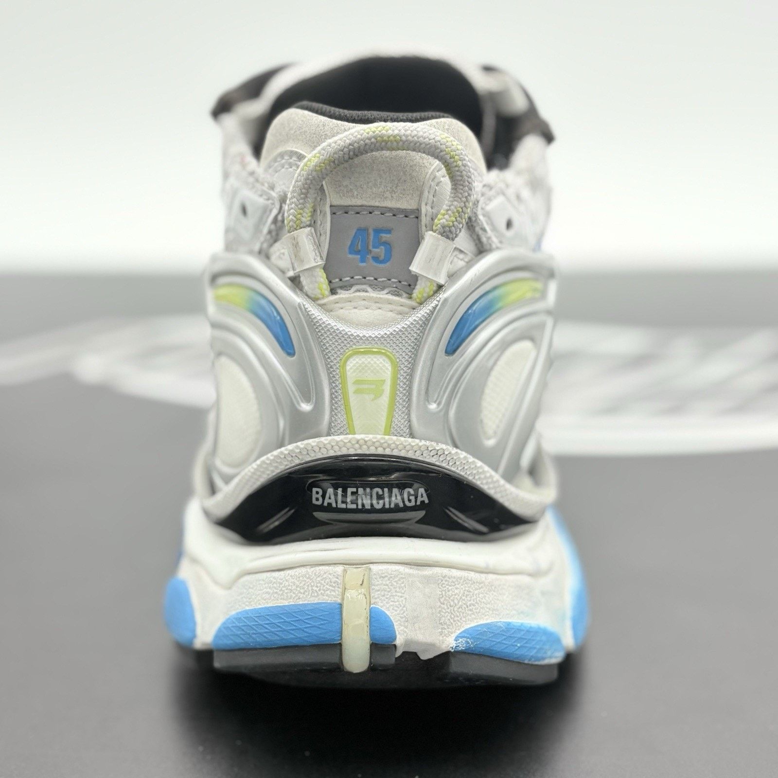 Balenciaga Balenciaga Runner ' White Yellow Blue ' EXCELLENT CONDITION! Size US 12 / EU 45 - 9 Thumbnail