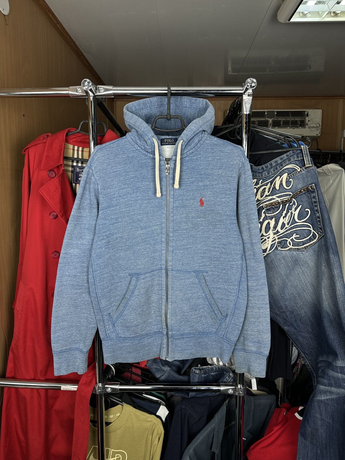 Polo Ralph Lauren × Vintage Mens Vintage Polo Ralph Lauren Zip Hoodie rugby jacket Size US S / EU 44-46 / 1 - 1 Thumbnail