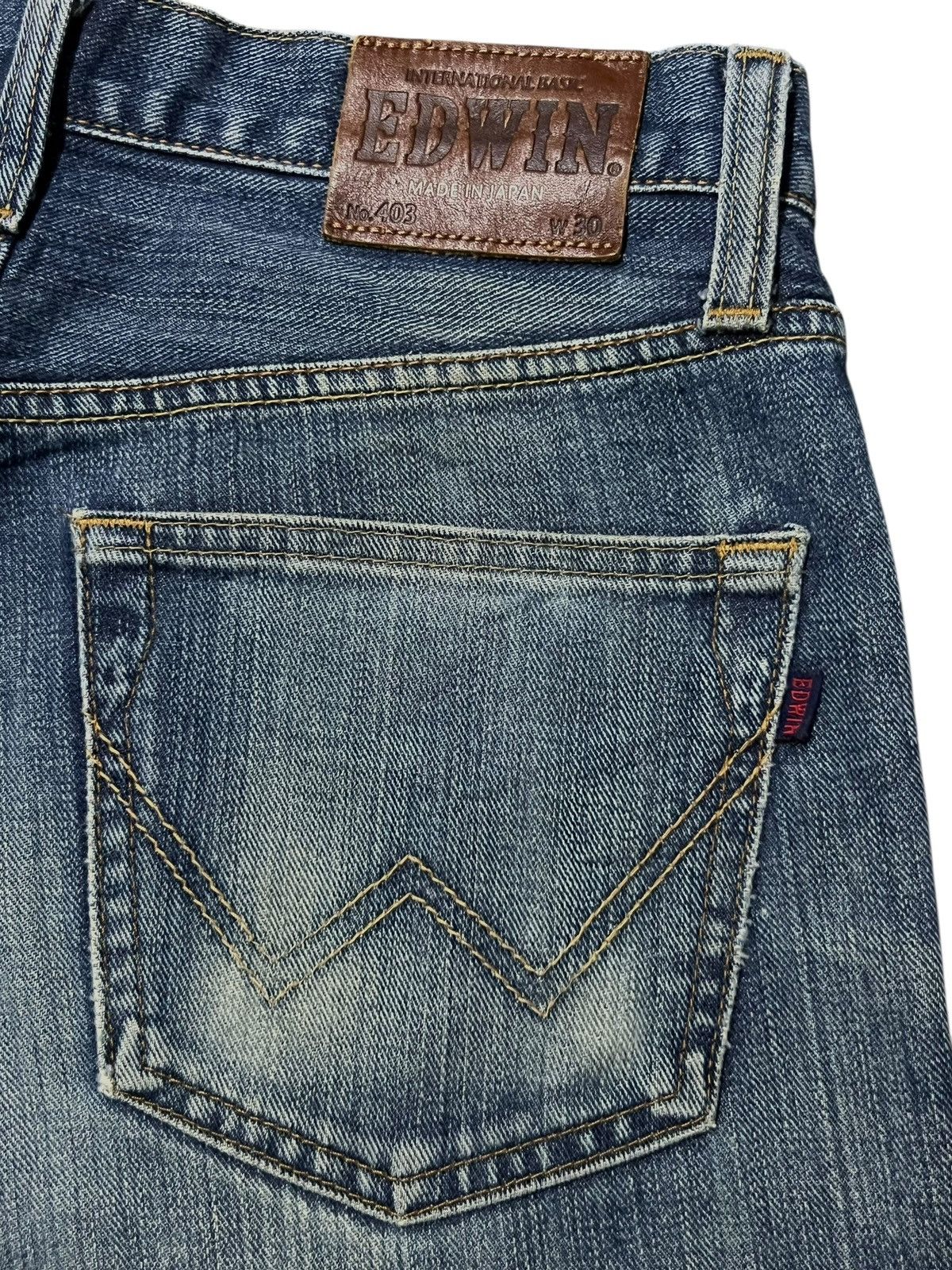 Edwin Vintage Edwin 403 Japan - Faded Mud Wash Straight Leg Jeans Size US 31 - 9 Thumbnail