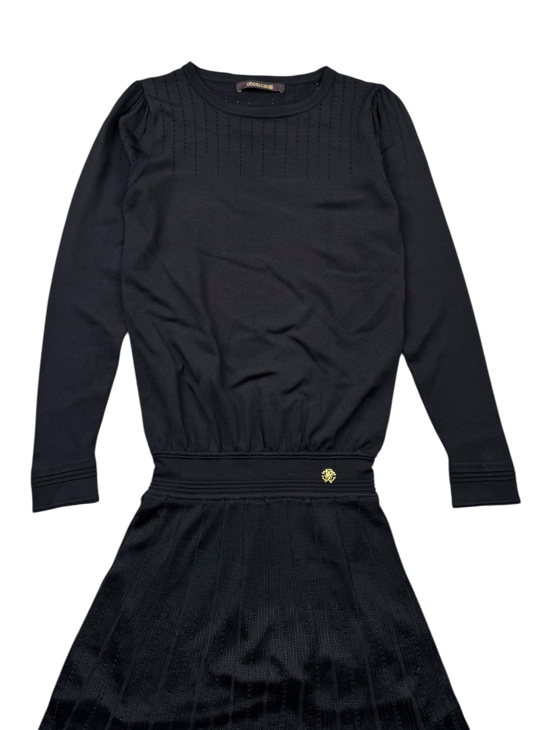 Cavalli Class Roberto Cavalli Dress With Long Sleeve (D10) Size XS / US 0-2 / IT 36-38 - 2 Thumbnail