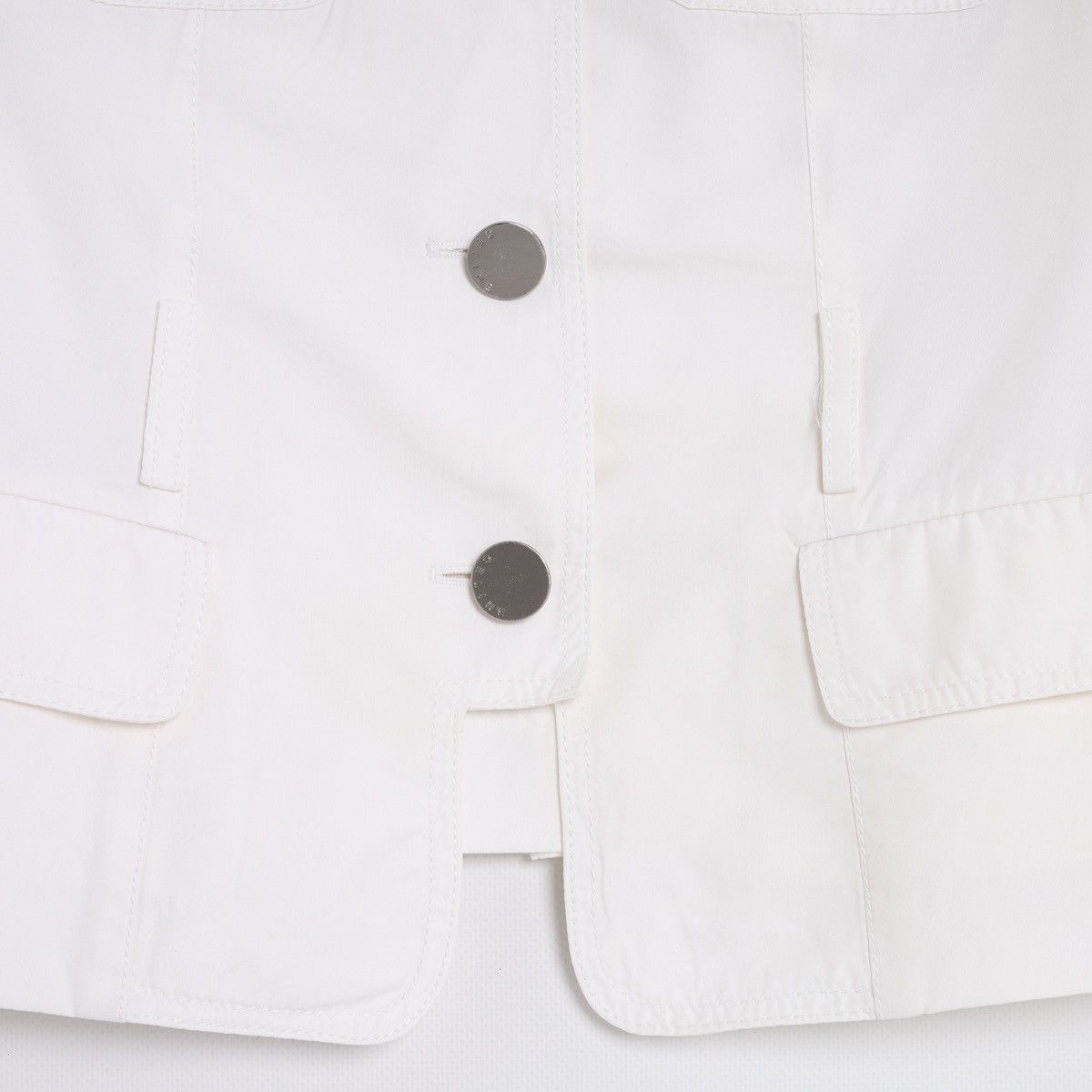Celine Celine White Cotton Blazer Jacket size 40 Size M / US 6-8 / IT 42-44 - 8 Thumbnail