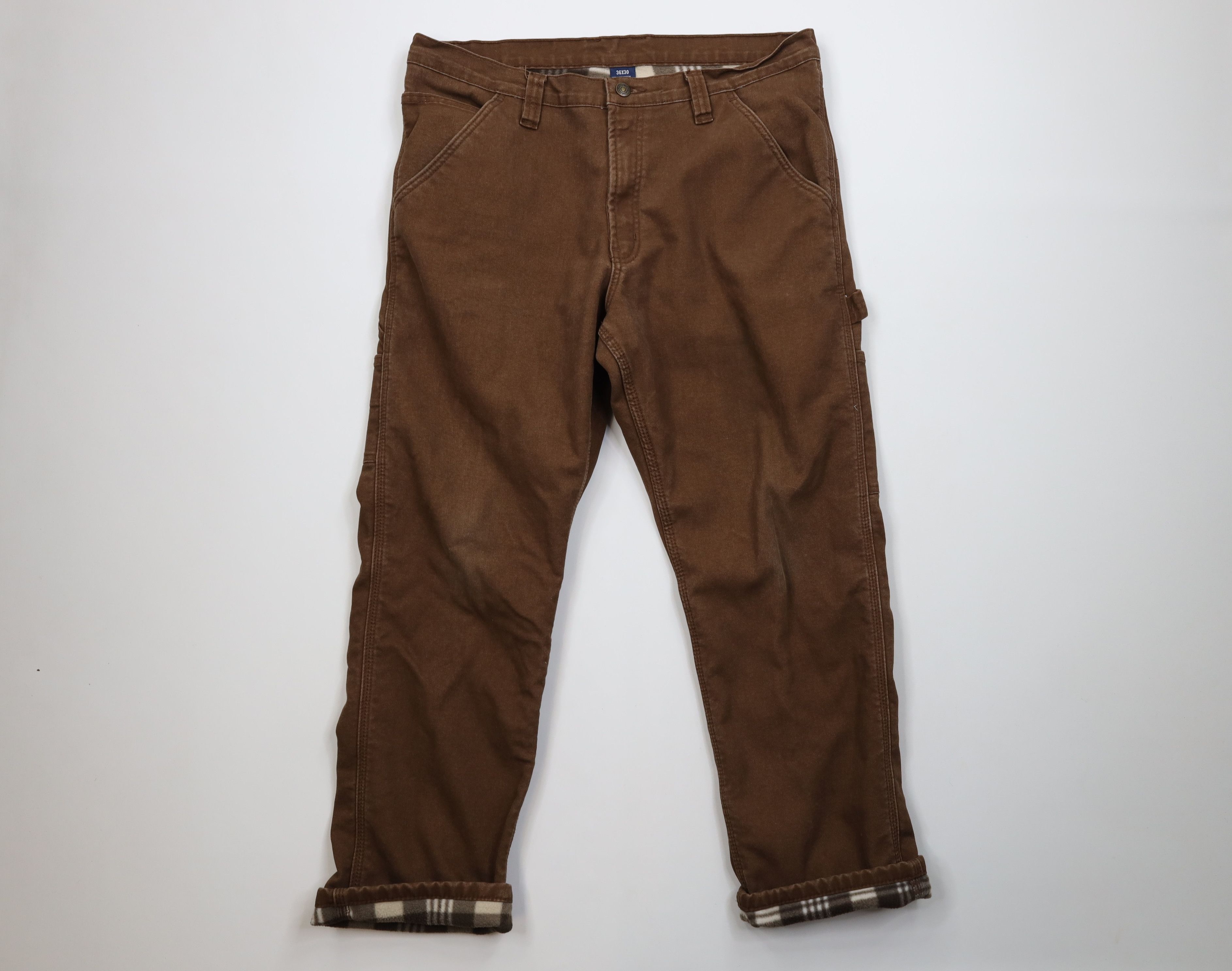 Vintage Vintage Streetwear Fleece Lined Canvas Straight Leg Pants Size US 36 / EU 52 - 1 Thumbnail