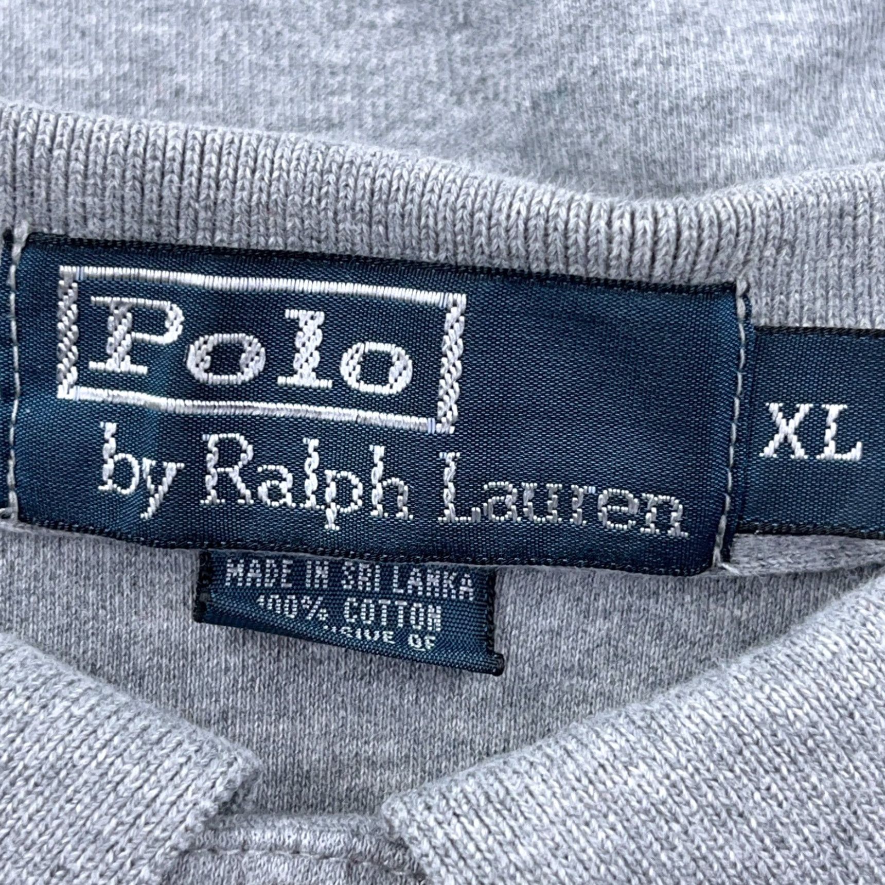 Polo Ralph Lauren VINTAGE Polo Ralph Lauren Polo Shirt Men XL Gray Blue Pony Fine Soft Touch Golf Adult Size US XL / EU 56 / 4 - 3 Thumbnail