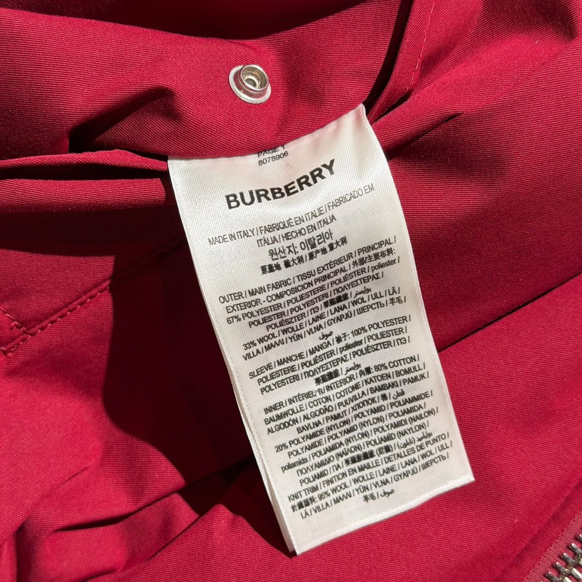 Burberry Reversible wool blend check bomber Size US S / EU 44-46 / 1 - 3 Thumbnail