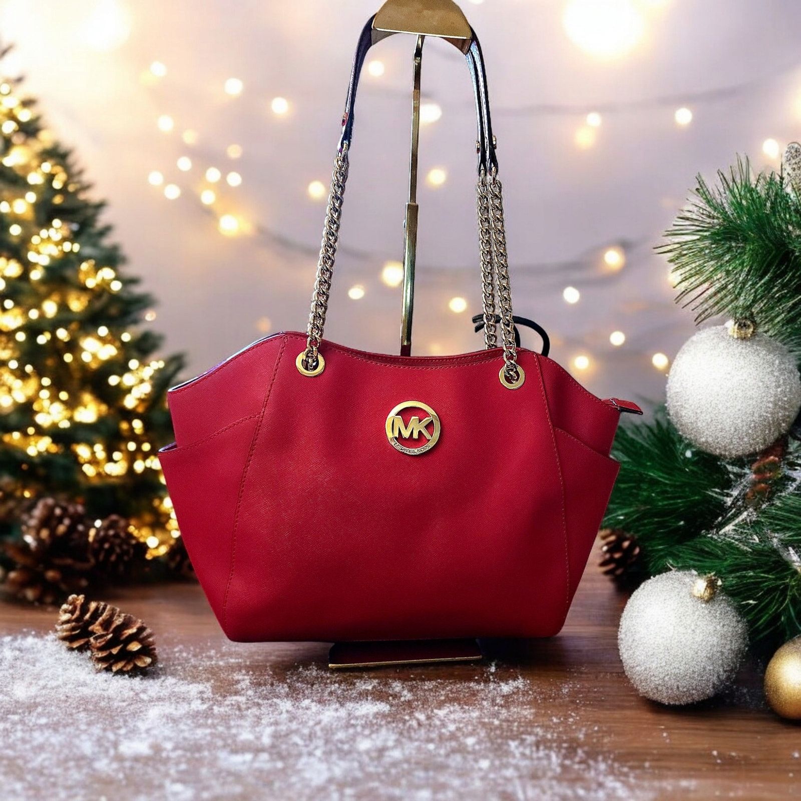 Michael Kors Michael Kors Jet Set red saffiano leather shoulder bag Size ONE SIZE - 1 Thumbnail
