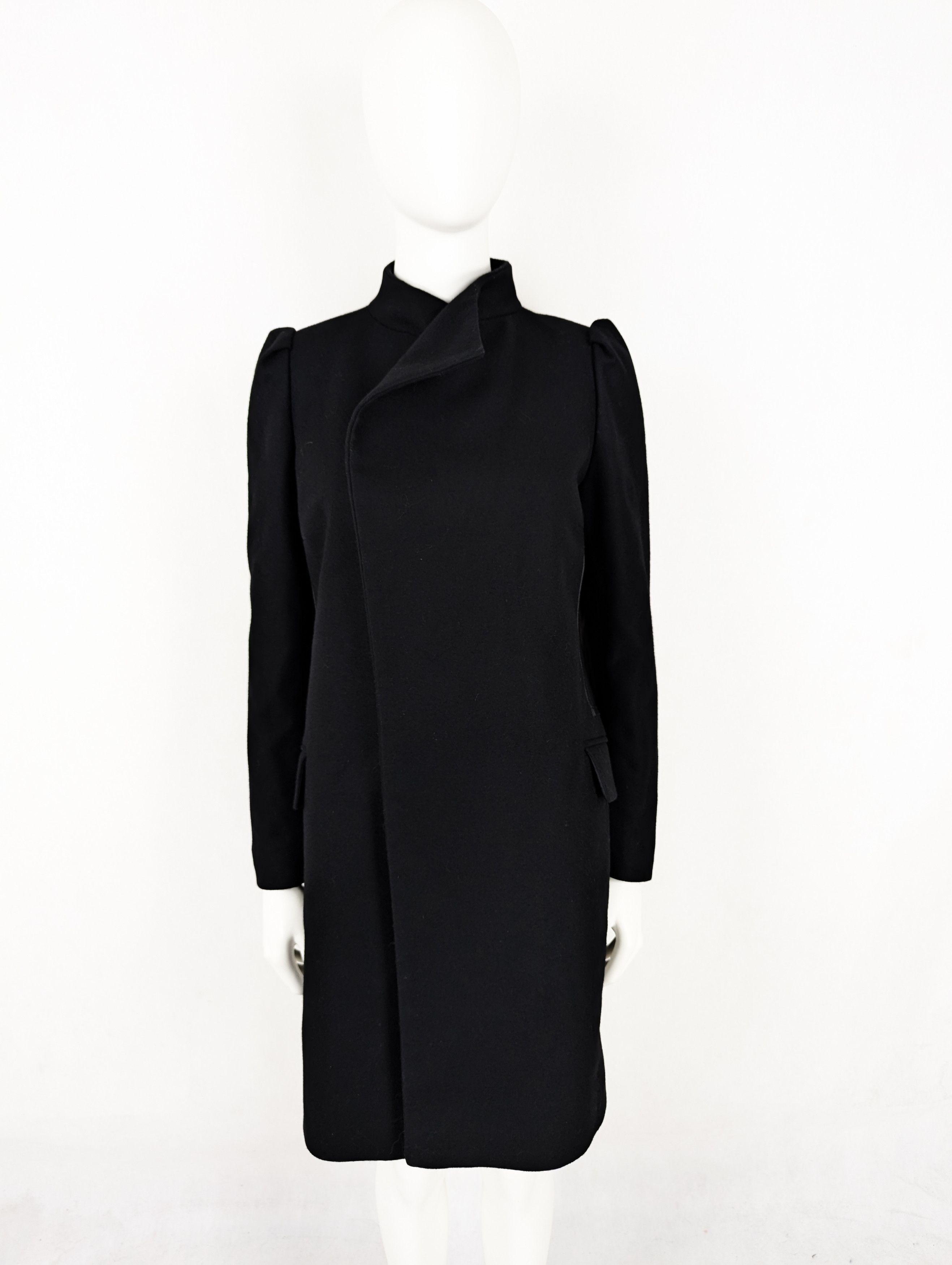 Dries Van Noten Dries Van Noten black wool leather coat M Size M / US 6-8 / IT 42-44 - 3 Thumbnail