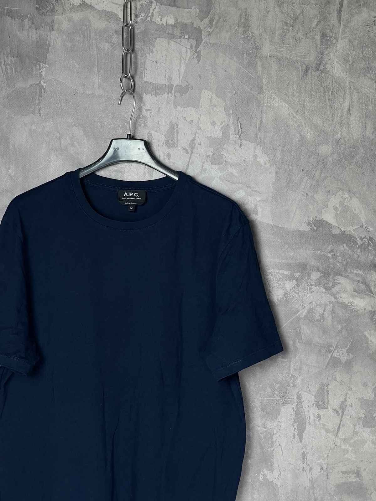 A.P.C. × Designer A.P.C. Basic Navy Cotton t-shirt quality designer Size US M / EU 48-50 / 2 - 4 Thumbnail