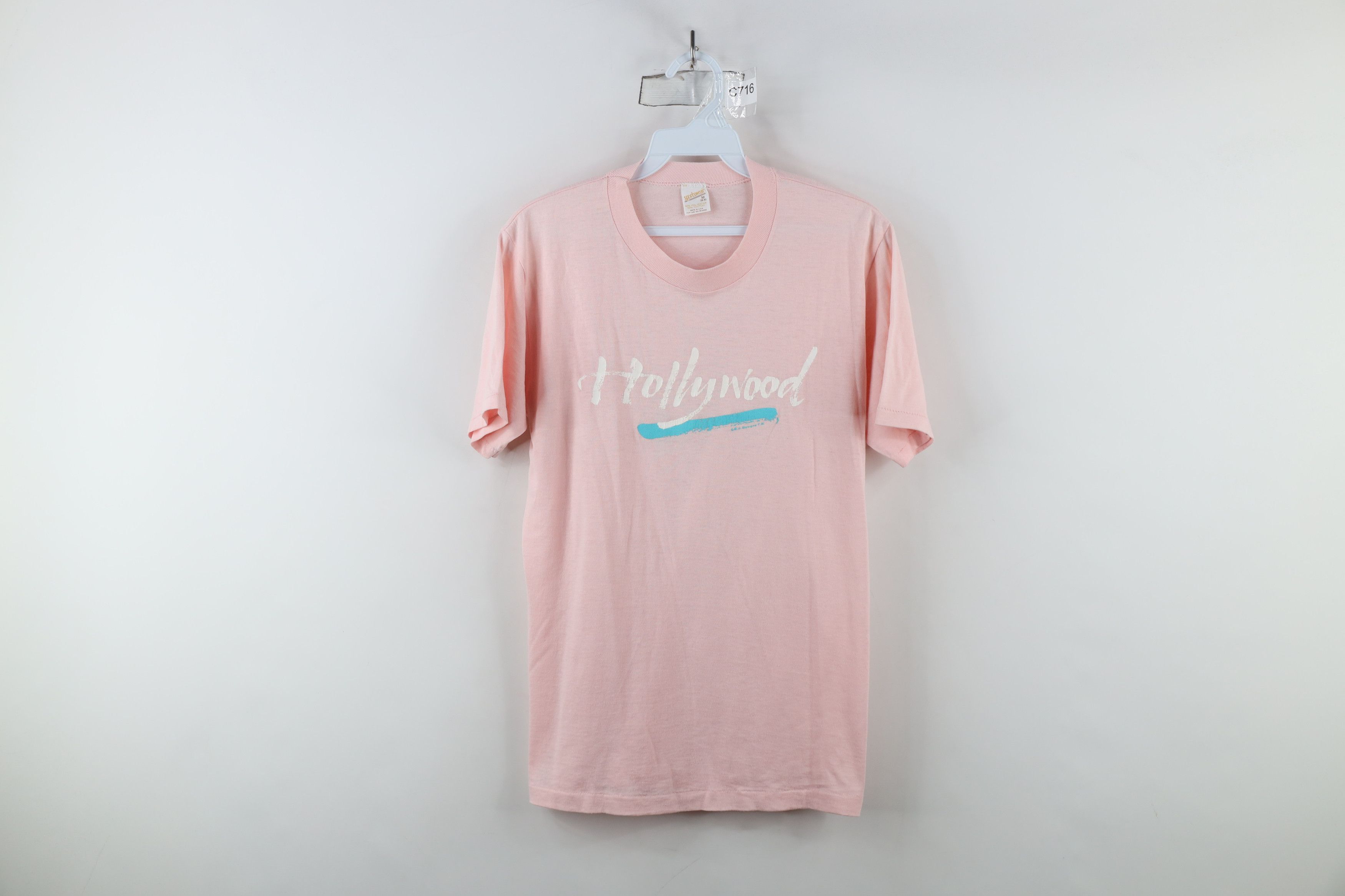 Vintage Vintage 70s 80s Streetwear Thin Sheer Hollywood T-Shirt USA Size M / US 6-8 / IT 42-44 - 1 Thumbnail