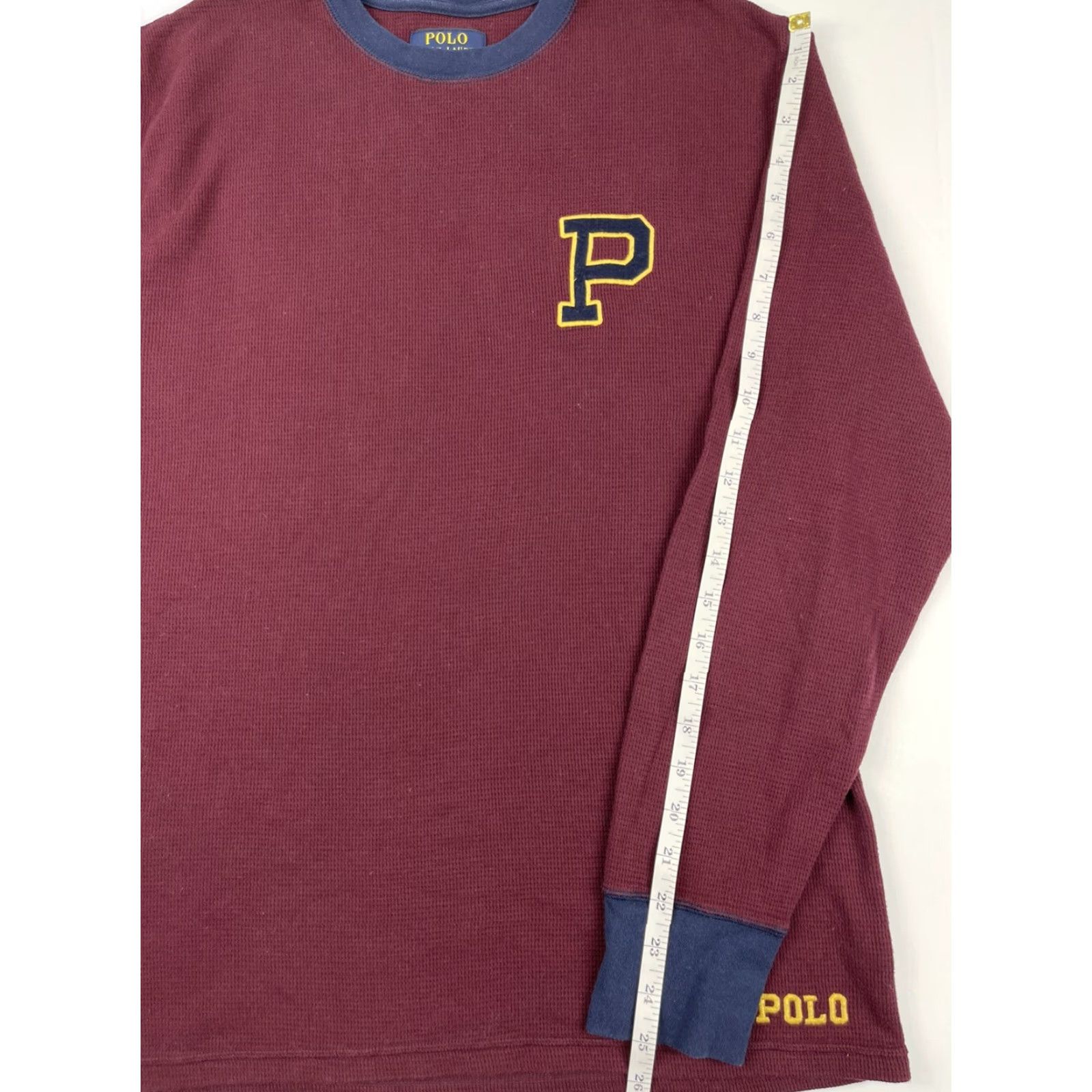 Polo Ralph Lauren Polo Ralph Lauren Sleepshirt L Red 100% Cotton Long Sleeve Knit Pullover Men Bed Night Classic Pattern Solid Size US L / EU 52-54 / 3 - 6 Thumbnail