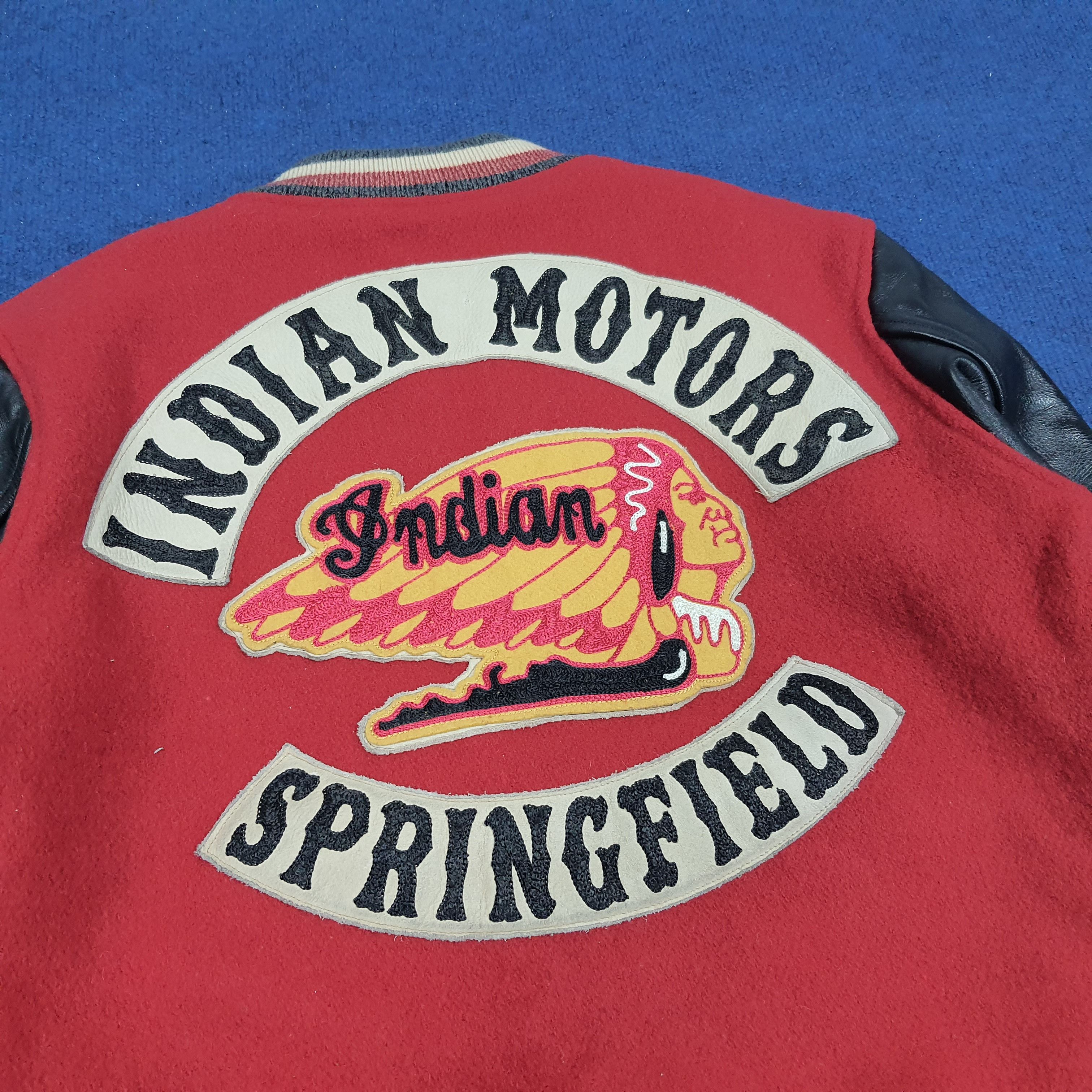Indian Motorcycle × Vintage Vintage Indian Motors Springfield Varsity Jacket Size US M / EU 48-50 / 2 - 2 Thumbnail