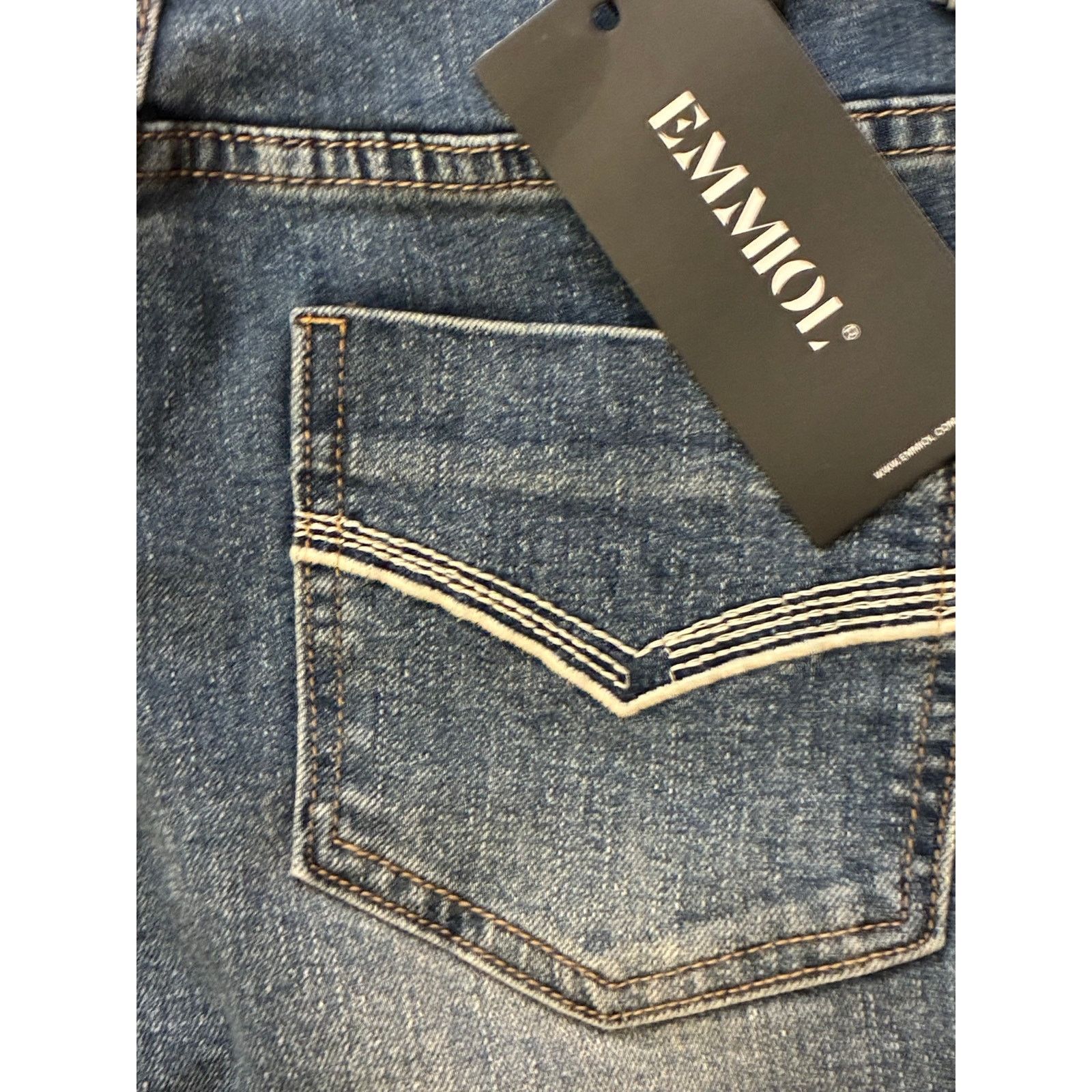 The Unbranded Brand EMMIOL Mid-High Rise Flare Jeans Women, Stretchy Blue XS Size 27" / US 4 / IT 40 - 7 Thumbnail