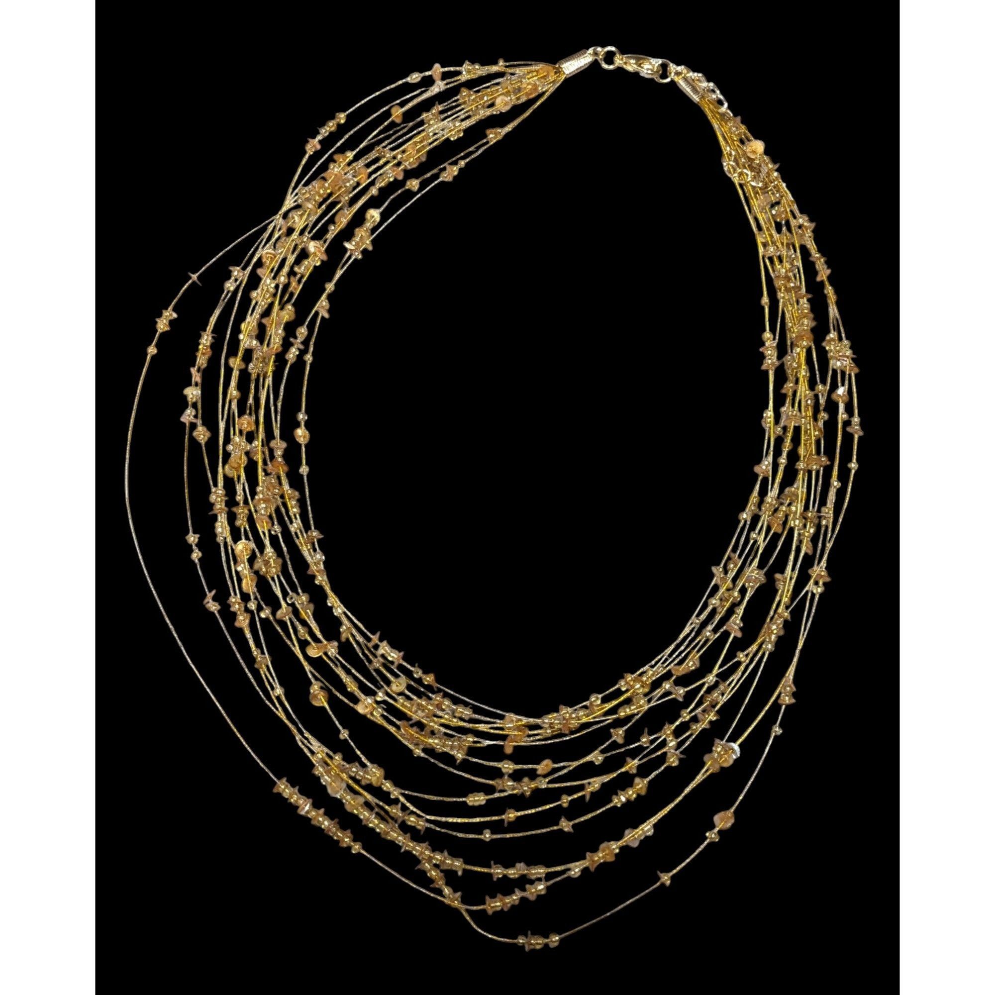 Other Whimsical Glam Gold Tone Floating Multilayer Necklace Size ONE SIZE - 1 Thumbnail