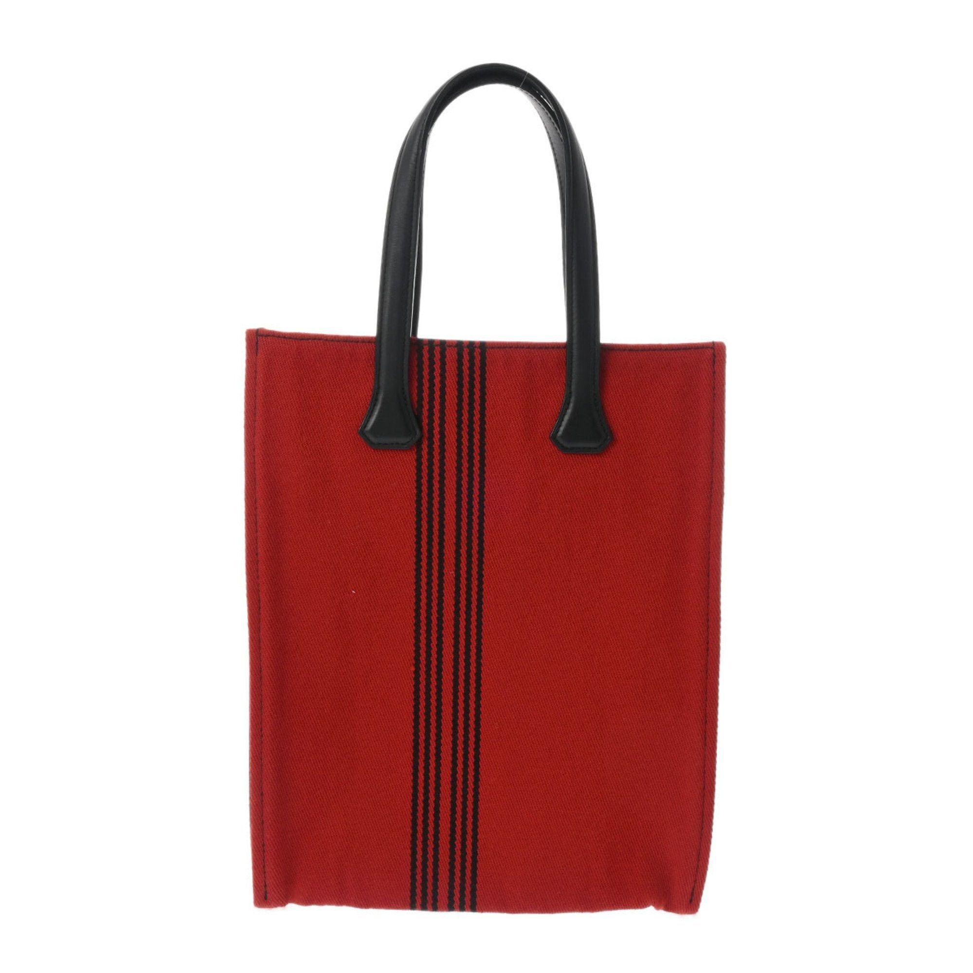 image of Hermes Potamos Cabas Pm Red/black Unisex Toile/swift Leather Tote Bag, Women's