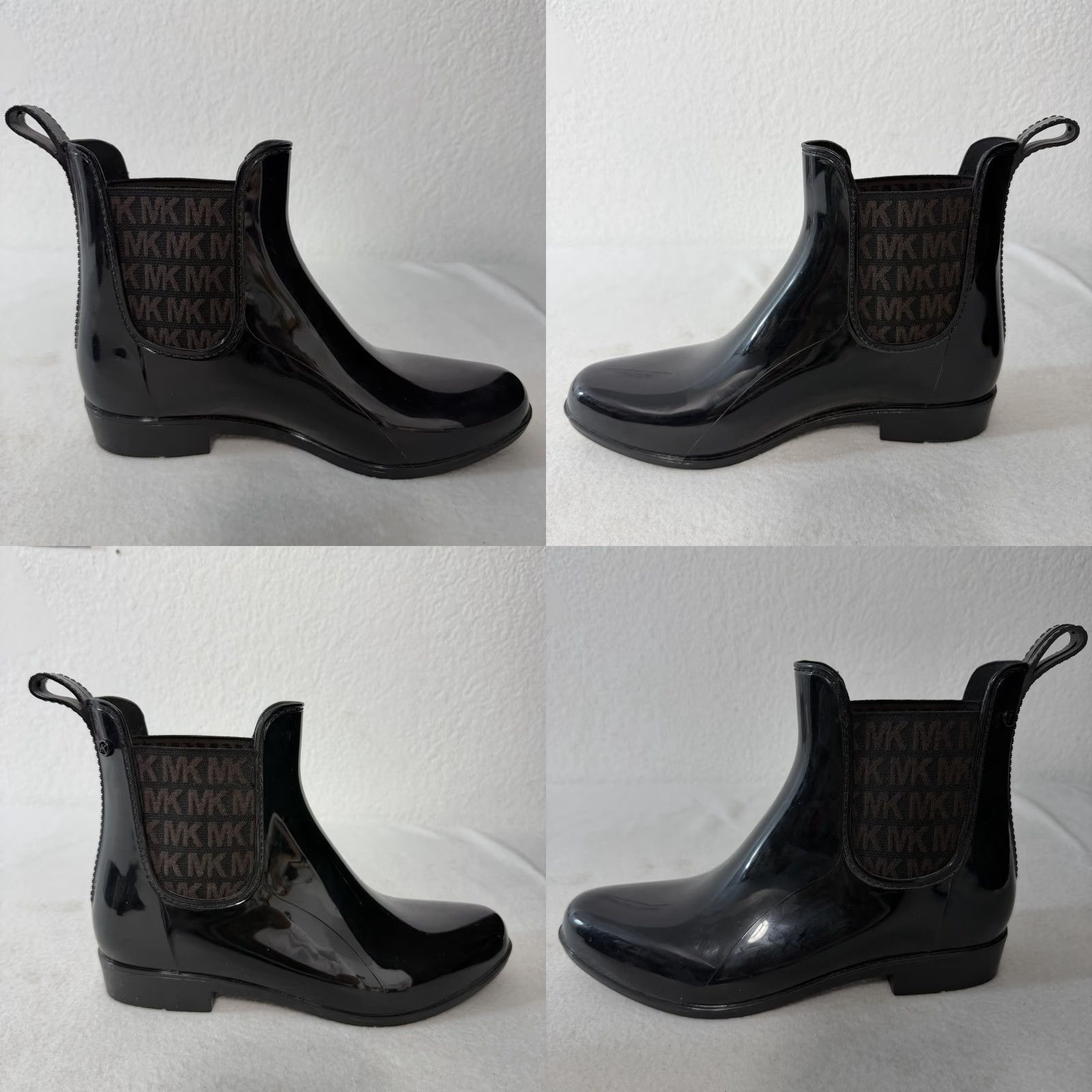 Michael Kors Michael Kors Women’s Black Rubber Rain Boots Size 8 Monogram Logo Chelsea Boots Size US 8 / IT 38 - 8 Thumbnail