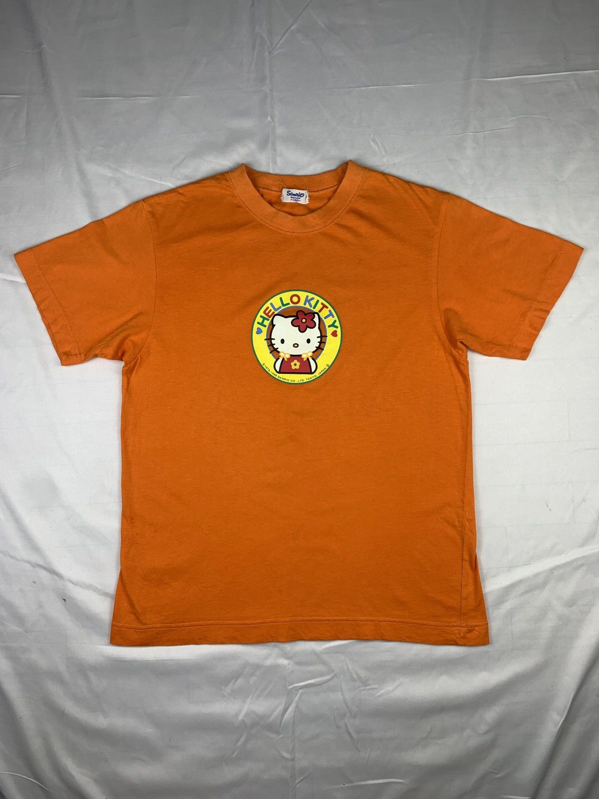 1999 Hello Kitty by Sanrio Circle Chest Cute Pop Graphic Top