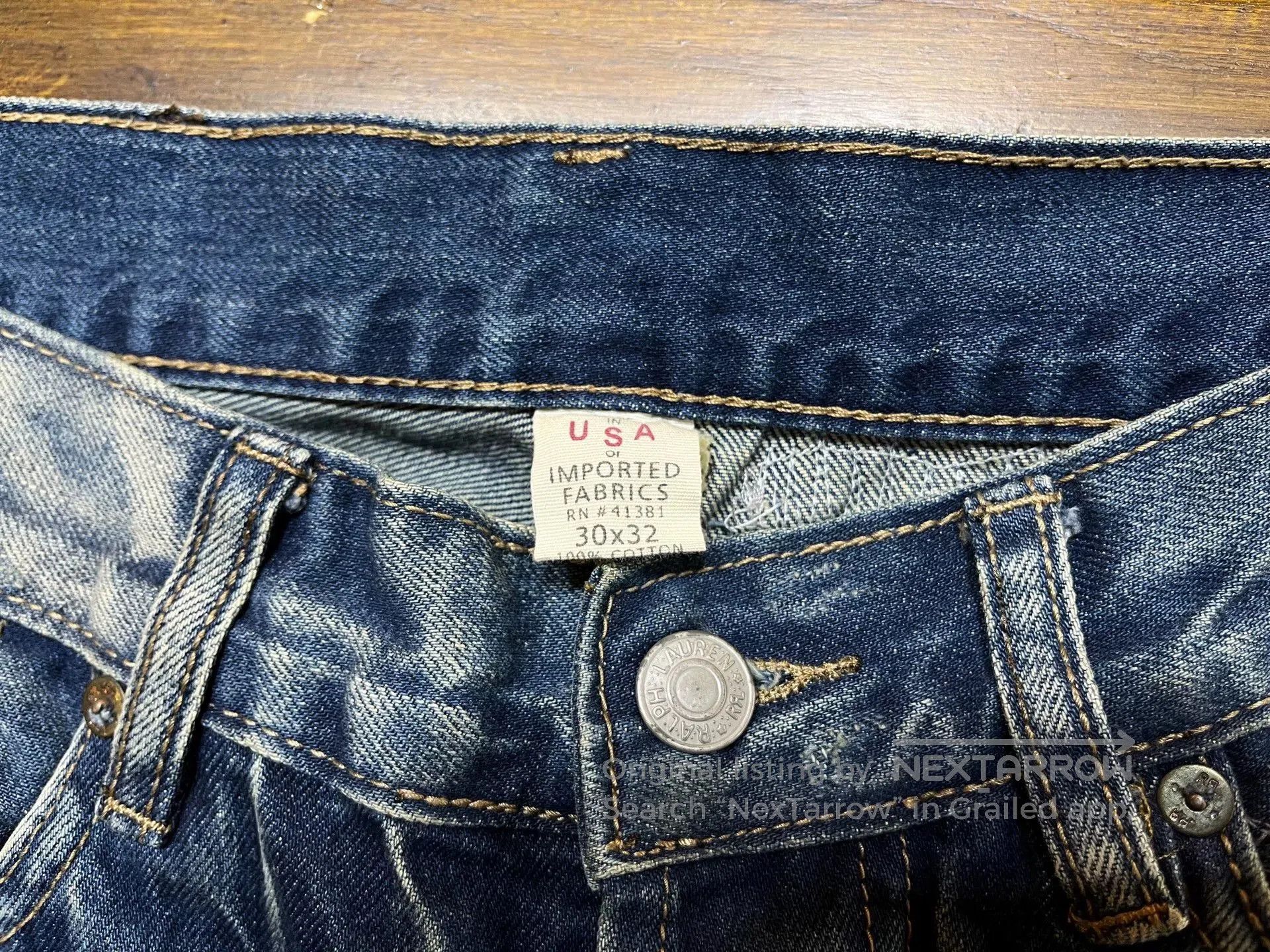 RRL Ralph Lauren distressed double RL jeans by Ralph Lauren. Size US 30 / EU 46 - 3 Thumbnail