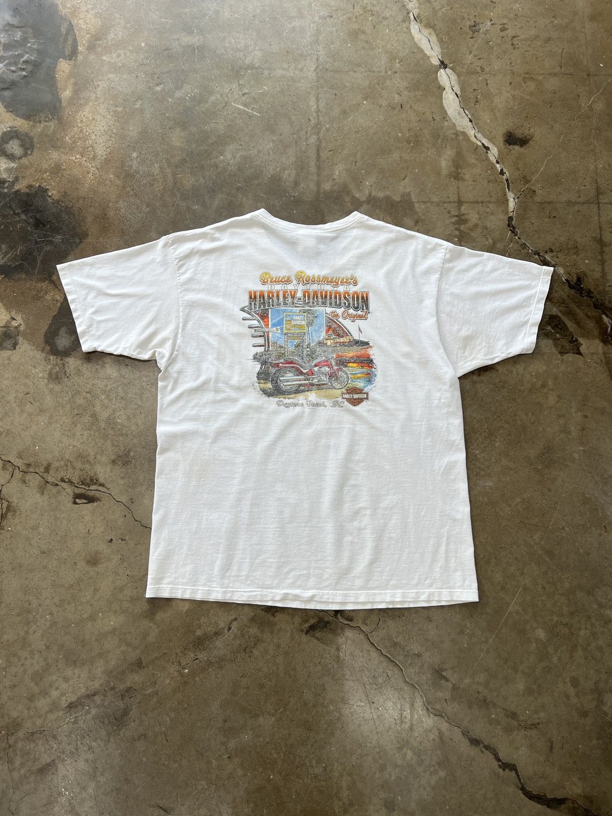 Harley Davidson × Vintage Vintage Harley Davidson 2007 Bruce Rossmeyer's Pocket Sz Tee Size US XXL / EU 58 / 5 - 2 Thumbnail