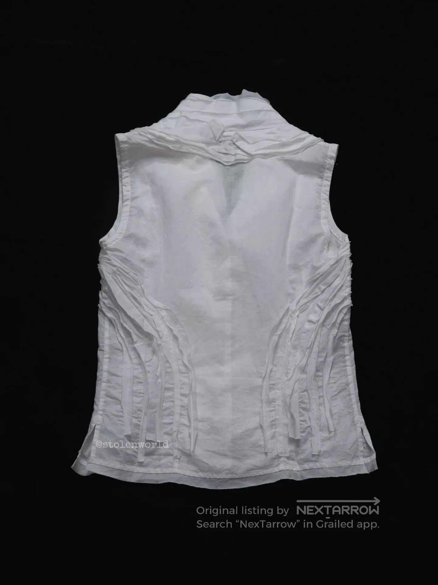 Issey Miyake issey miyake cotton linen decorative top. Size S / US 4 / IT 40 - 4 Thumbnail