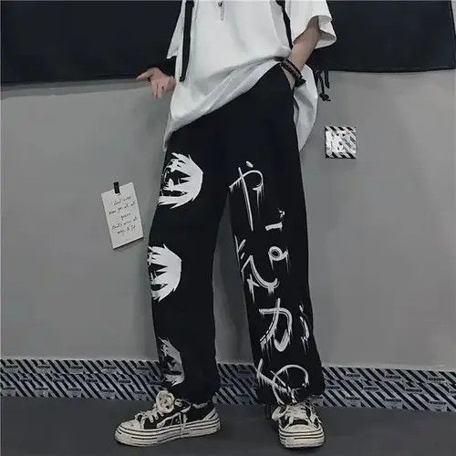 Other Black Harajuku printed anime sweatpants Size US 32 / EU 48 - 4 Thumbnail