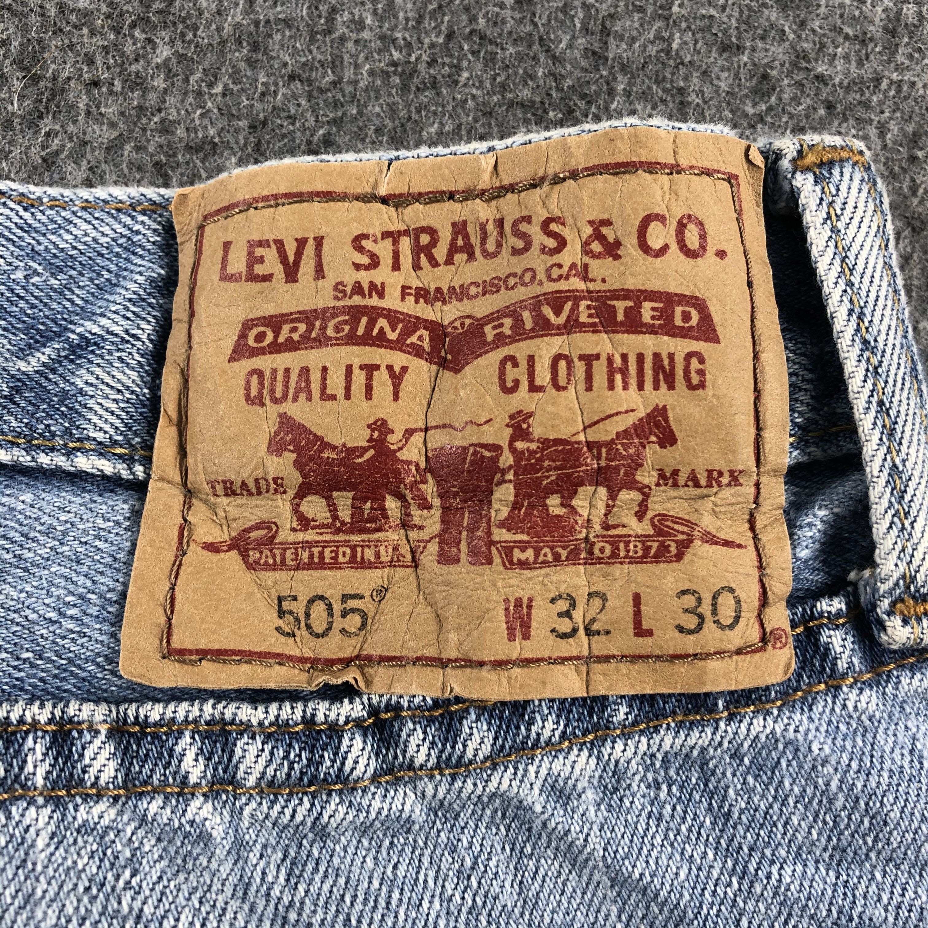 Levi's Vintage Blue Wash Levis 505 Jeans-J2381 Size US 32 / EU 48 - 5 Thumbnail