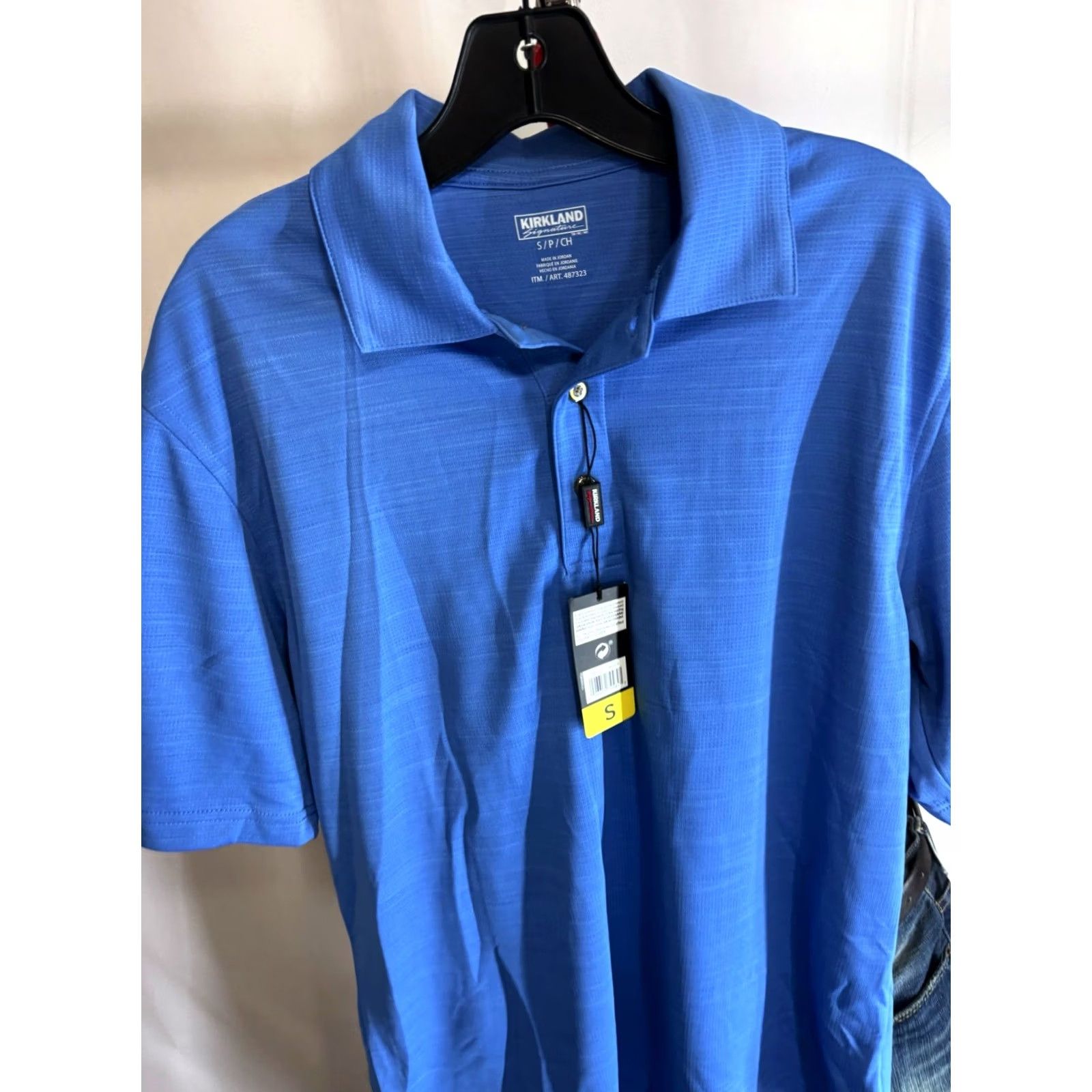 Vintage Kirkland Shirt Mens S Sharp NWT Bleu Poly Golf POLO Size US S / EU 44-46 / 1 - 2 Thumbnail