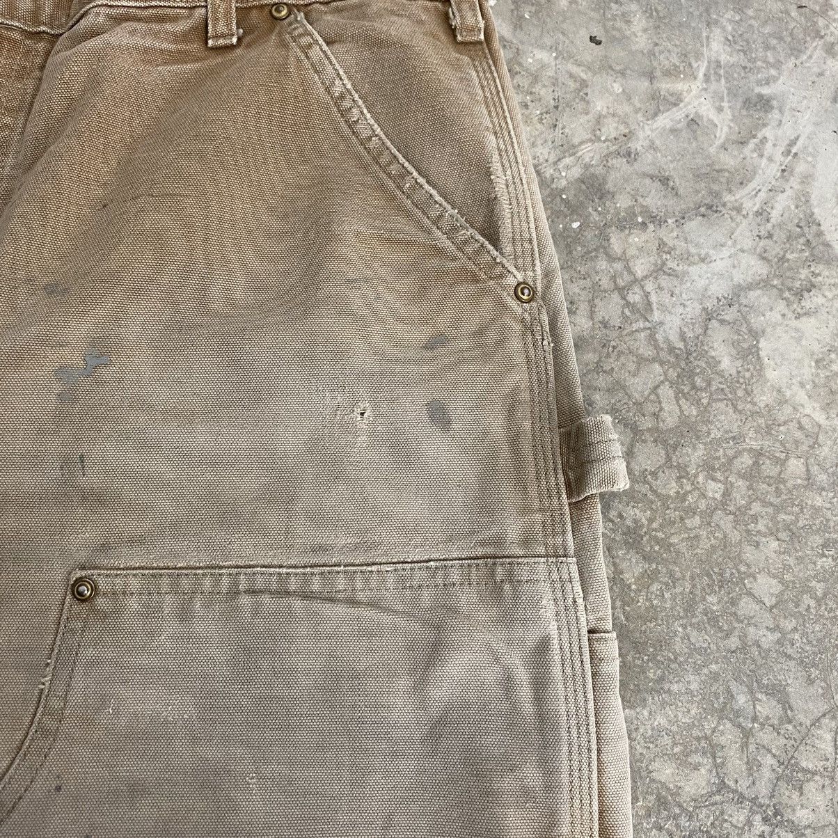 Carhartt VTG Carhartt Double Knee Faded Tan Dirty Carpenter Pants Size US 35 - 14 Thumbnail