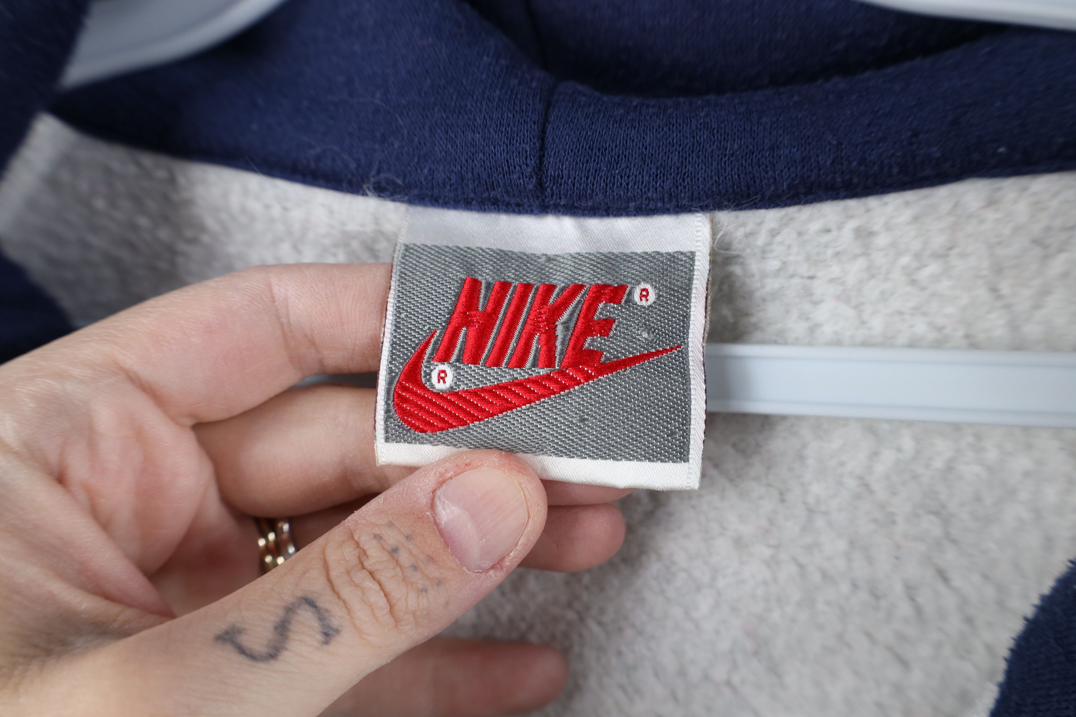 Nike Vintage 80s 90s Nike Full Zip Hoodie Sweatshirt Gray USA Size US XL / EU 56 / 4 - 9 Thumbnail