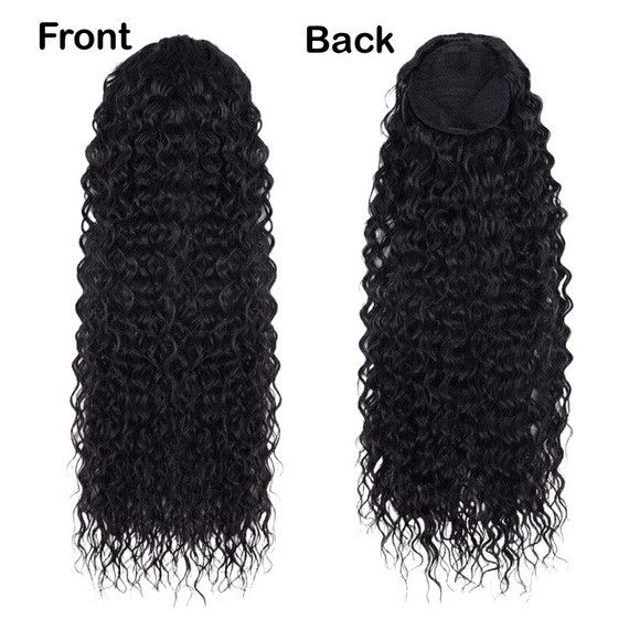 Other 22 Inches Synthetic Long Curly Black Hair Extension Size ONE SIZE - 7 Thumbnail