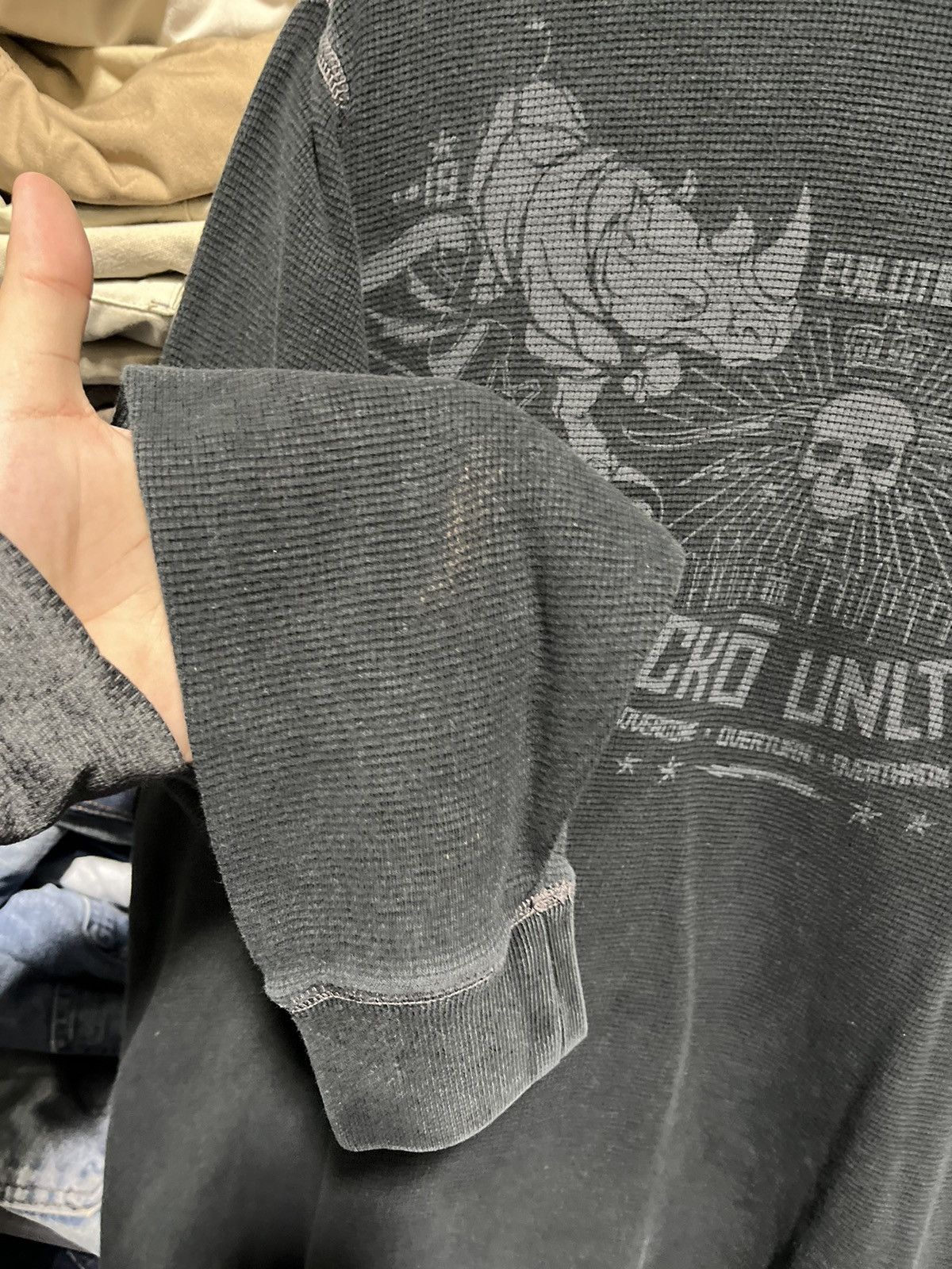 Affliction × Ecko Unltd. × Vintage Crazy Y2K Ecko UNLTD Thermal Skater Long Sleeve Grunge Opium Size US XXL / EU 58 / 5 - 4 Thumbnail