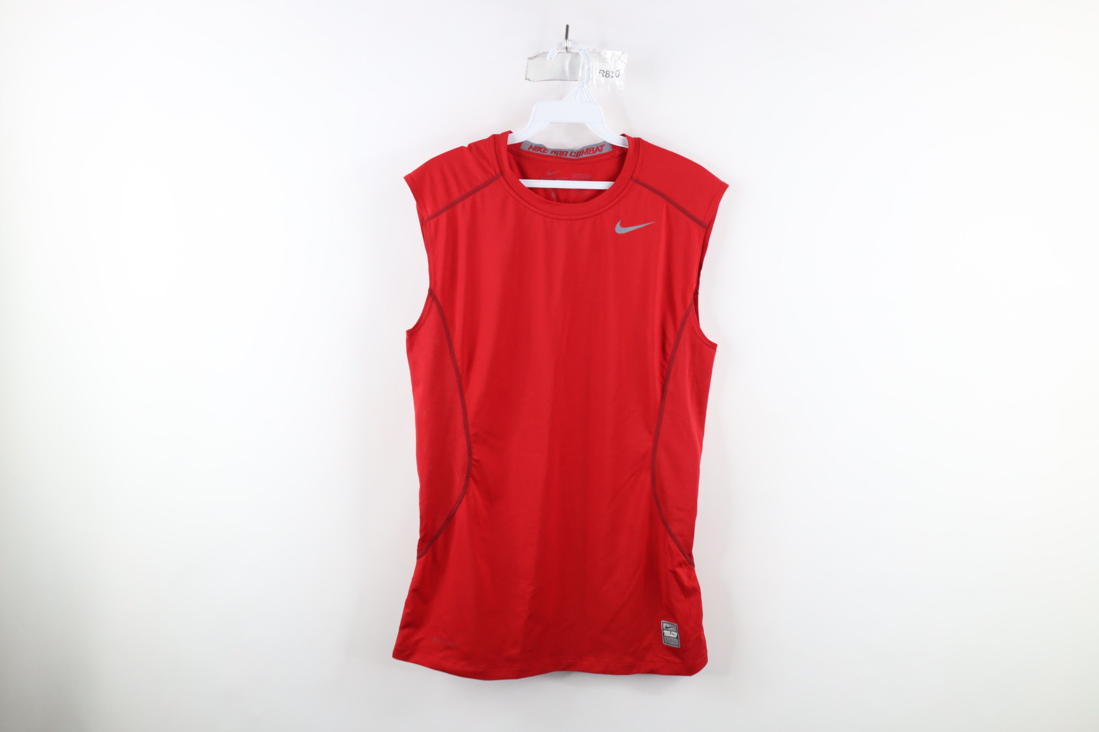 Nike Vintage Nike Pro Combat Compression Sleeveless Training T Shirt Red Grailed