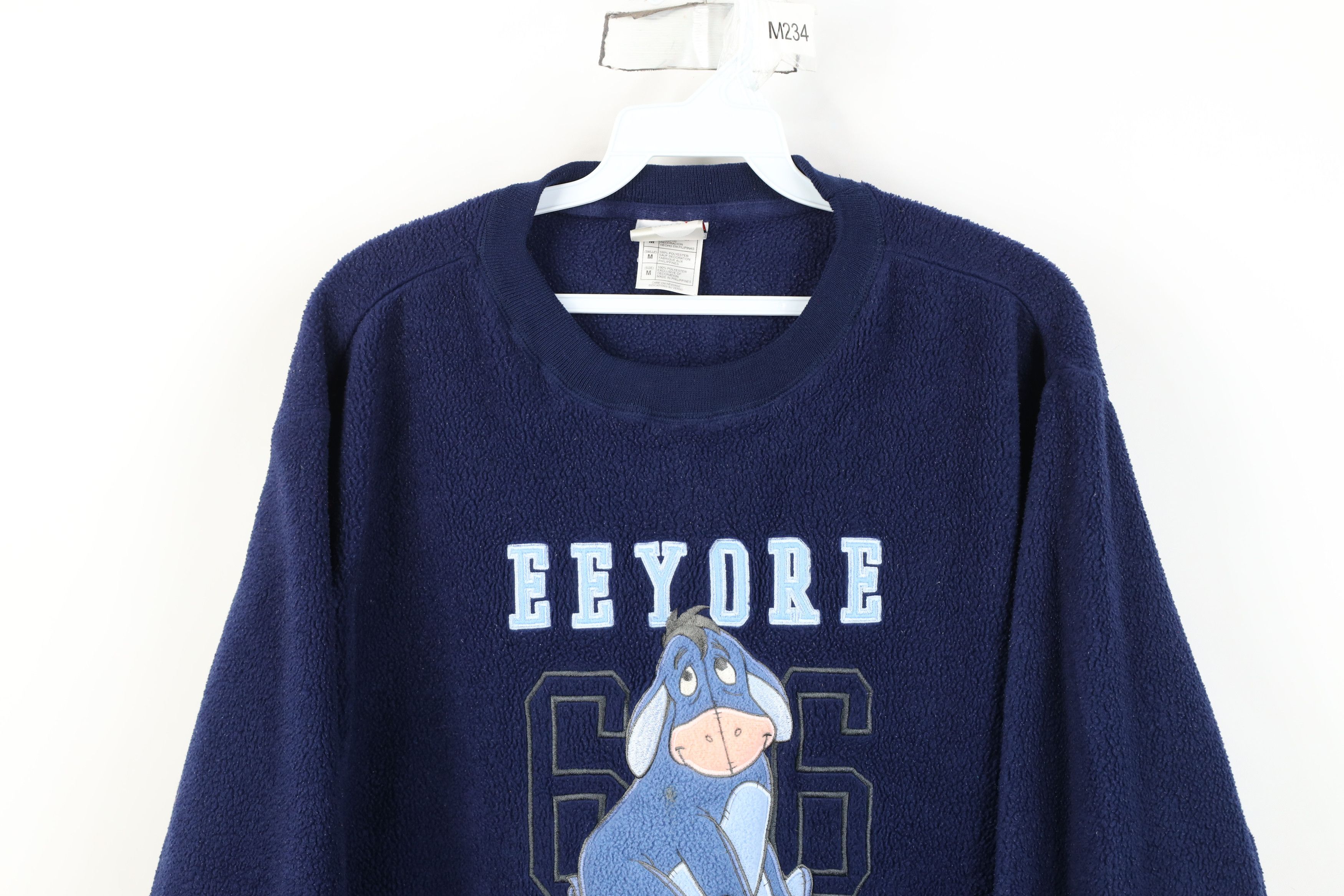 Disney Vintage 90s Disney Winnie the Pooh Fleece Sweatshirt Blue Size M / US 6-8 / IT 42-44 - 2 Thumbnail
