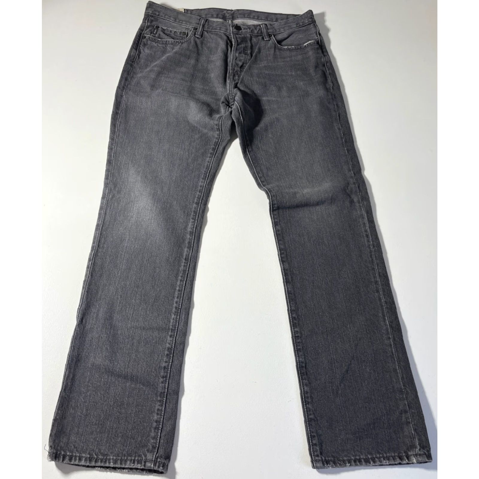 Abercrombie & Fitch VINTAGE Abercrombie & Fitch Jeans Men’s Gray 34x32 Regular Straight 5-Pocket Denim Cotton Belt Loops 100% Cotton (Medium Wash) Size US 34 / EU 50 - 3 Thumbnail