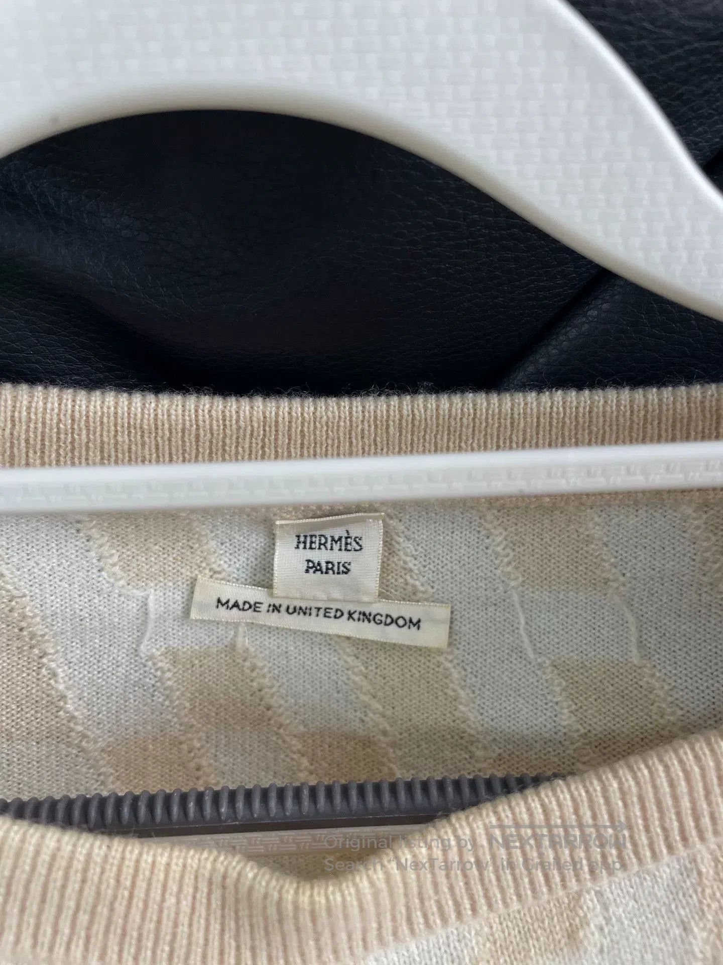 Hermes Hermes Beige Checkered Sweater. Size US S / EU 44-46 / 1 - 3 Thumbnail