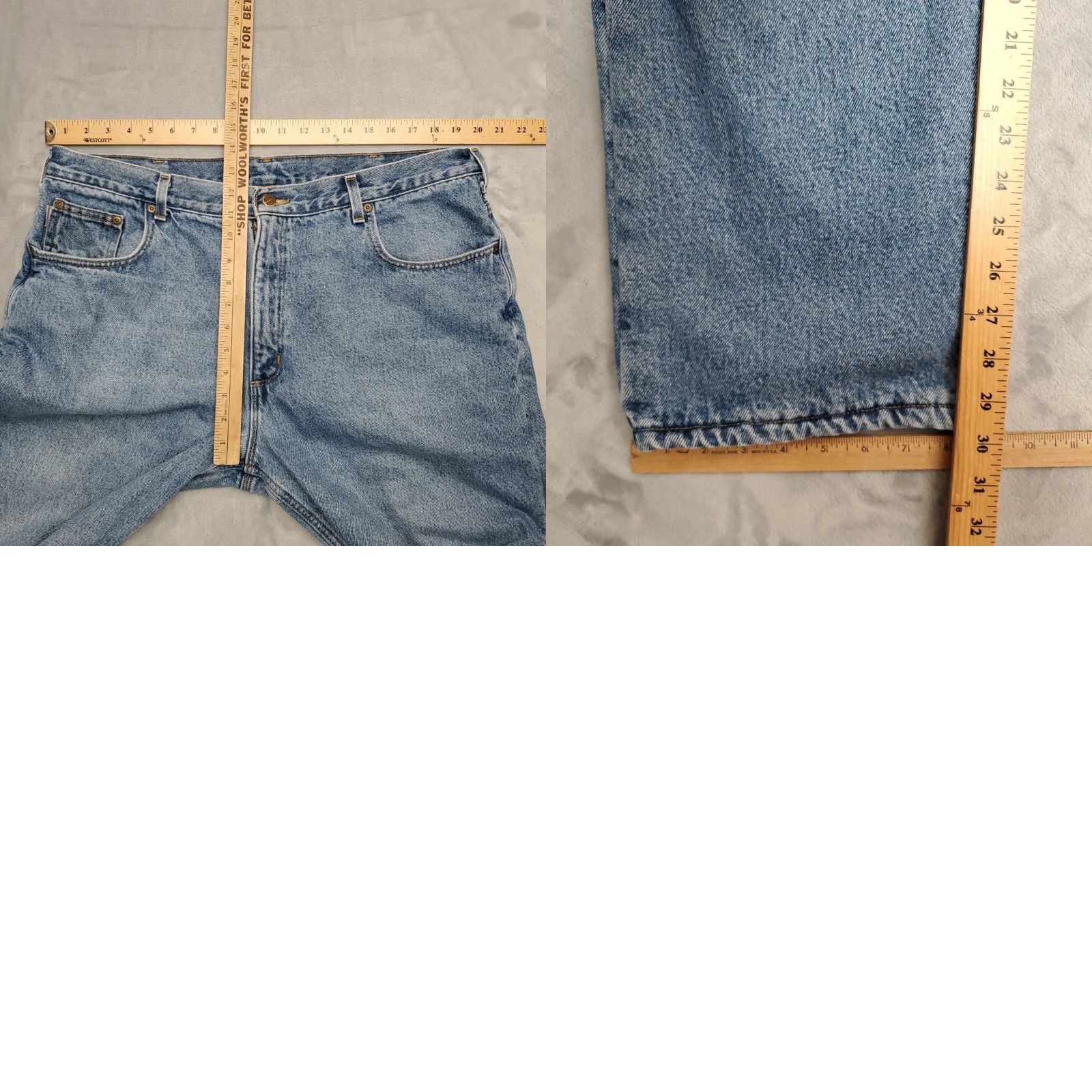 Carhartt VINTAGE Carhartt Jeans Men 40x30 Blue Denim Black Lined Outdoor Work B155 DST Pants Size US 40 / EU 56 - 8 Thumbnail