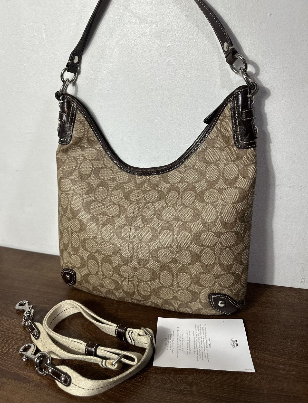 Coach Authentic COACH Hobo Signature Heritage Stripe Shoulder Bag Size ONE SIZE - 4 Thumbnail
