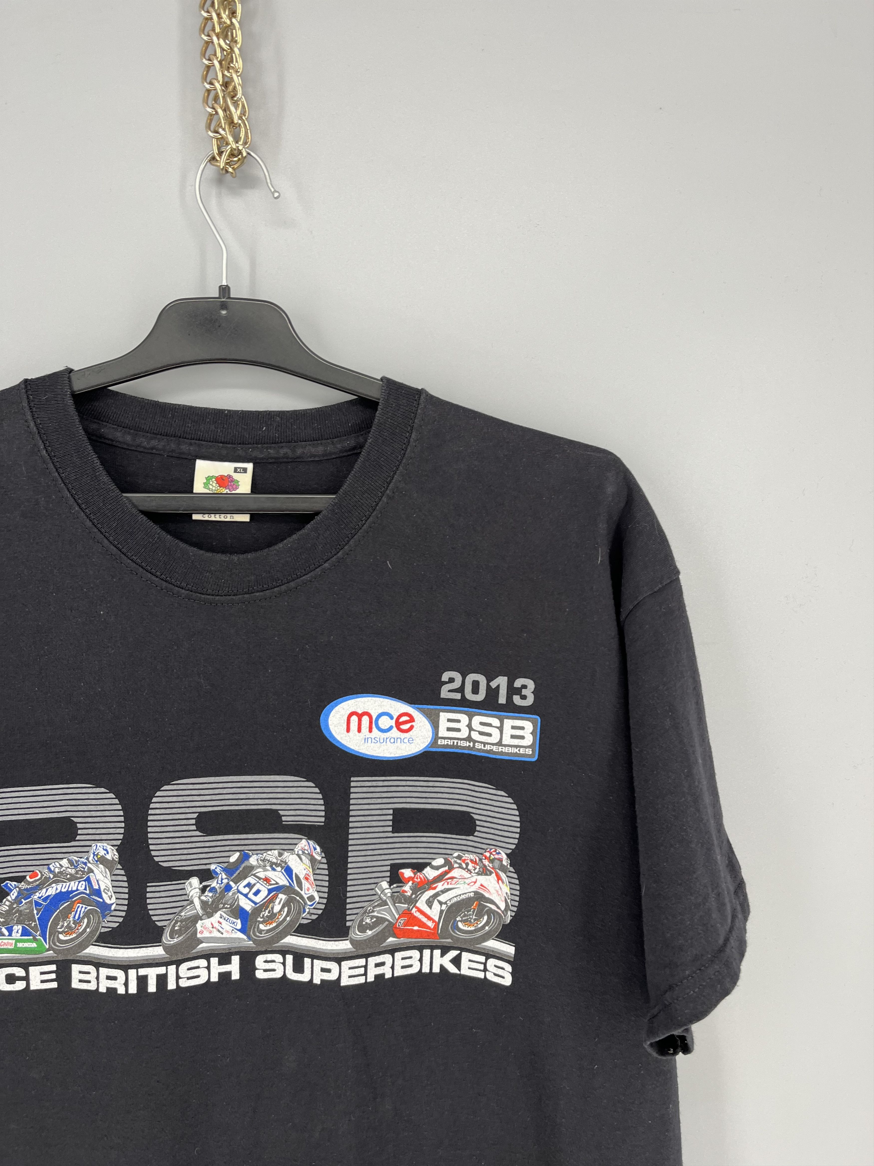 Vintage Vintage British Superbikes BSB Moto Racing Black T-shirt Size US XL / EU 56 / 4 - 5 Thumbnail