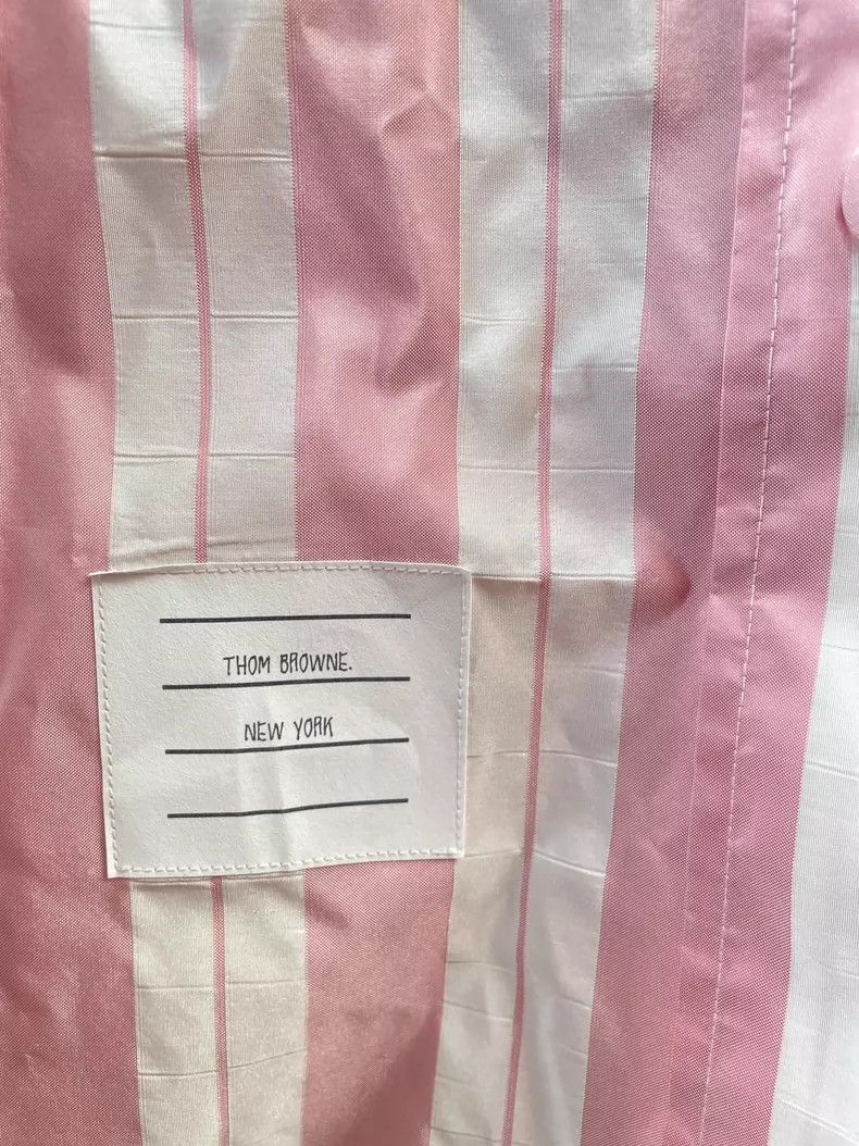 Thom Browne Thom Browne Blue and gray glossy goose down jacket Size XS / US 0-2 / IT 36-38 - 4 Thumbnail