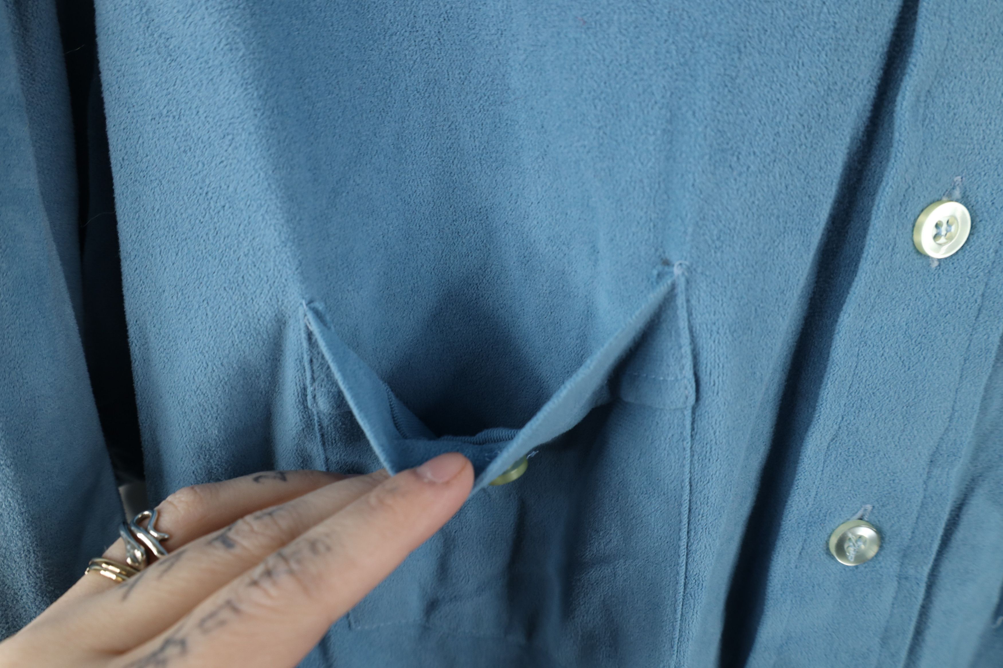 Vintage Vintage 70s Streetwear Double Pocket Collared Button Shirt Size US L / EU 52-54 / 3 - 6 Thumbnail