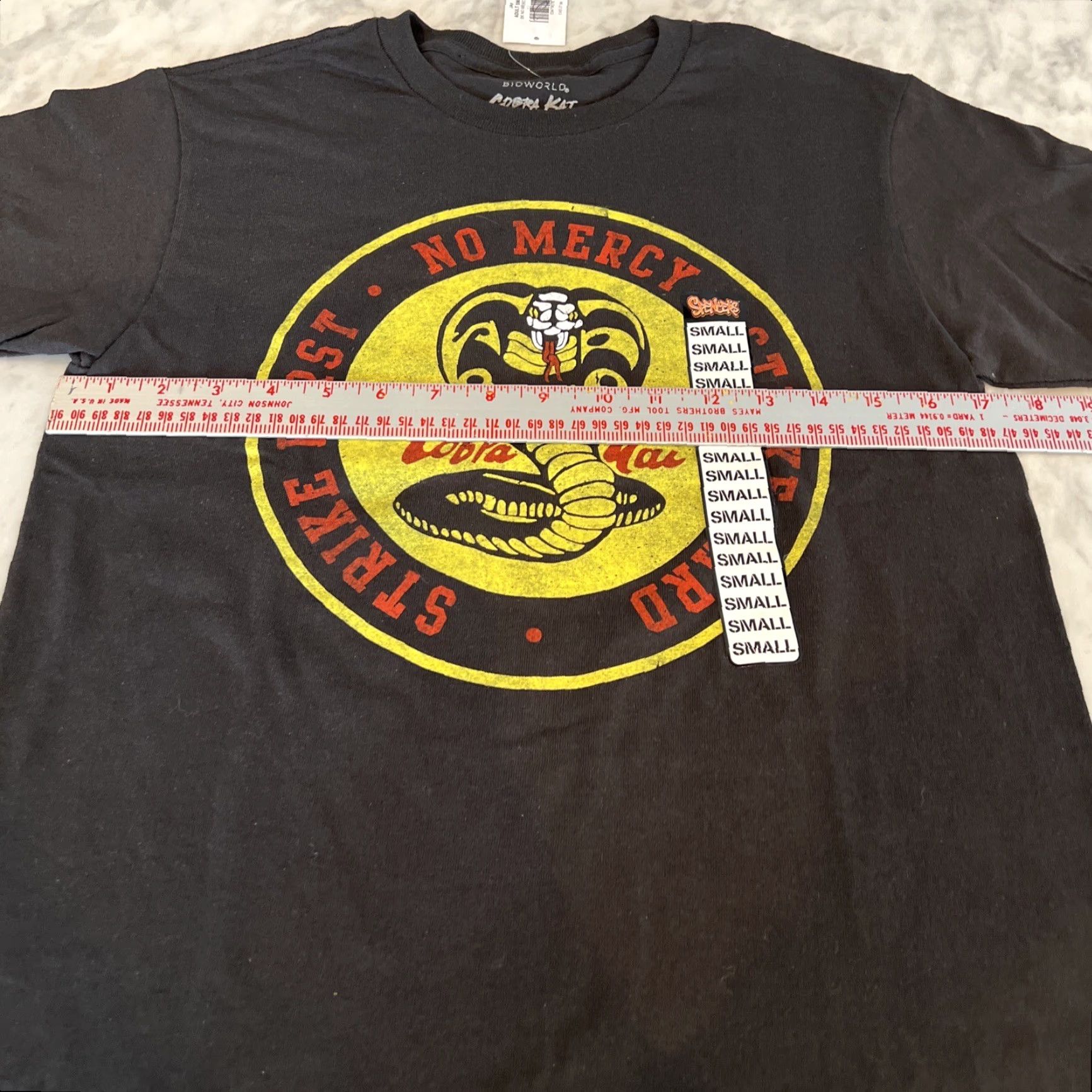 Vintage Bioworld Cobra Kai Shirt Men Small Strike First Strike Hard No Mercy New Tag Size US S / EU 44-46 / 1 - 6 Thumbnail