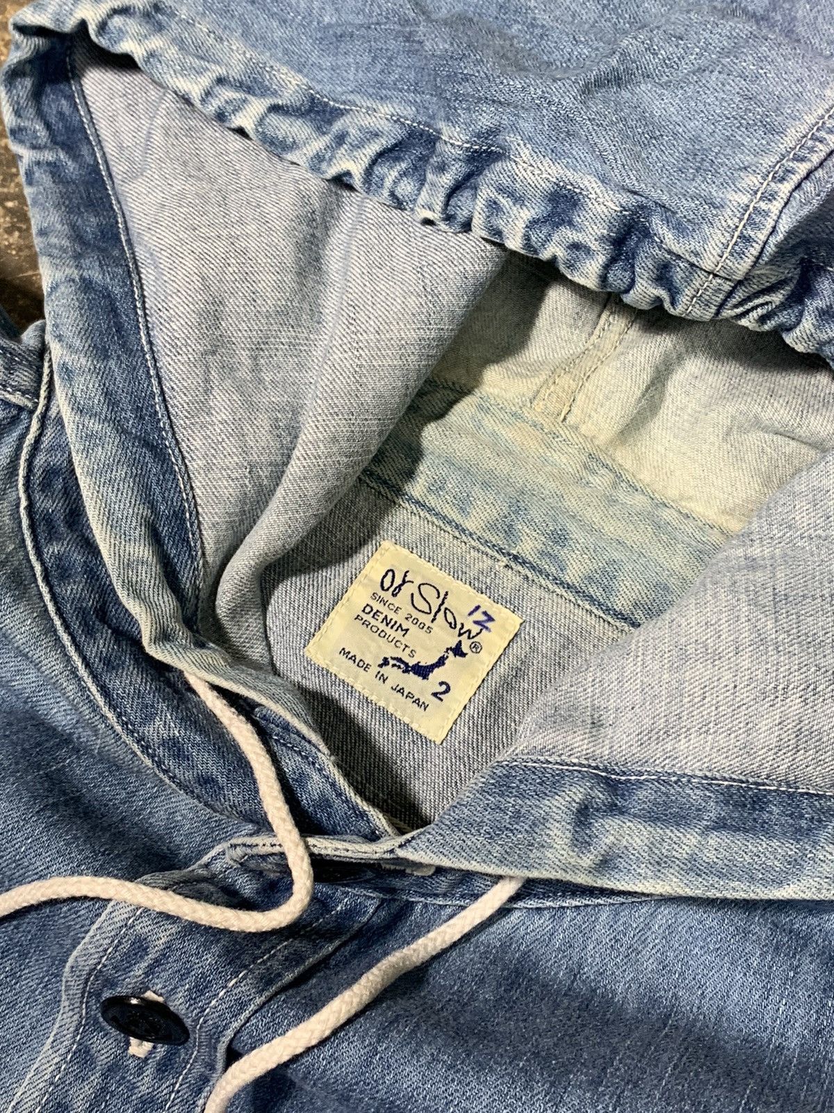 Orslow Orslow Hooded Denim Shirt Size US M / EU 48-50 / 2 - 5 Thumbnail