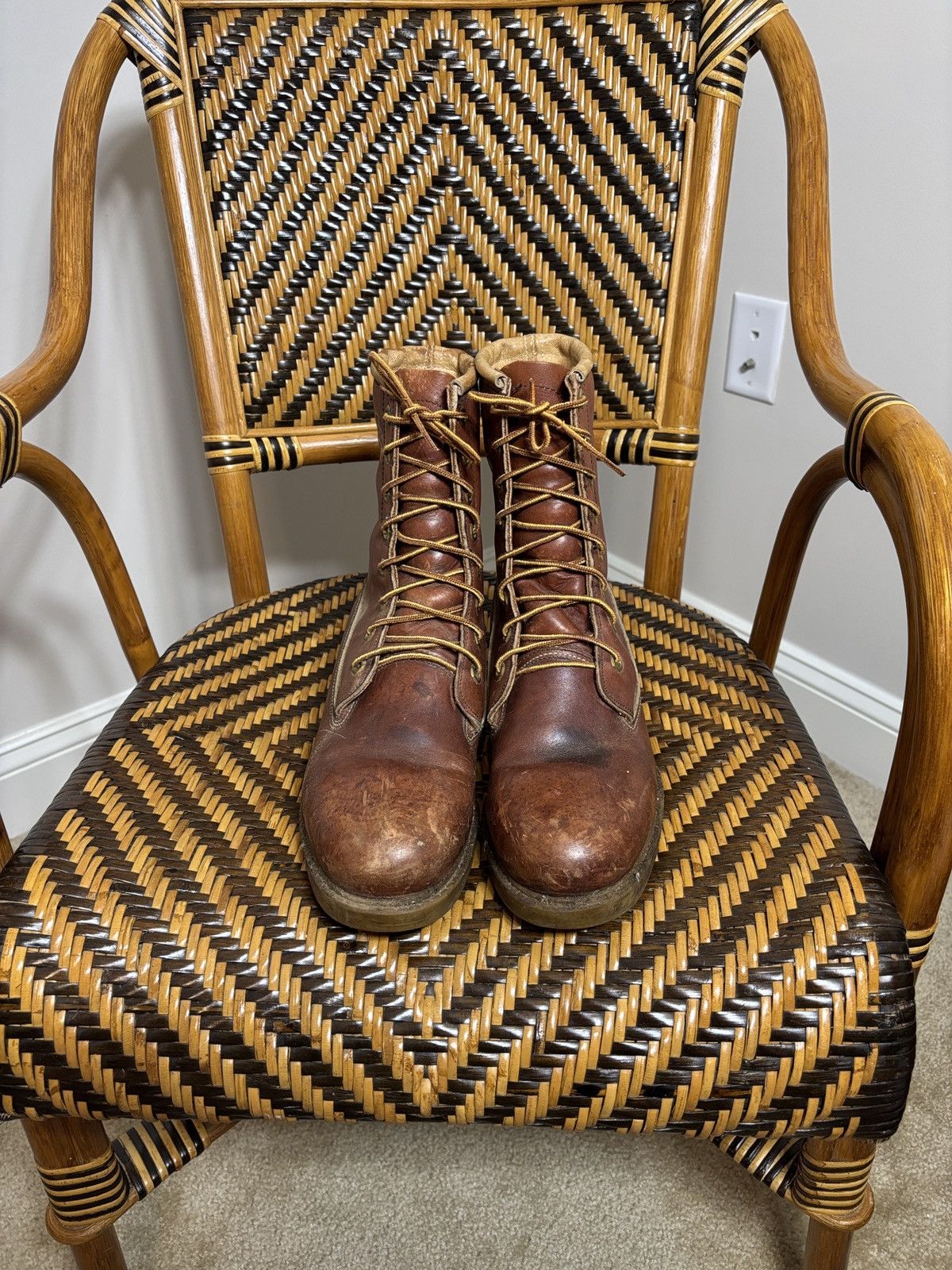 Wolverine Vtg Wolverine Work Boots Size 8.5 C Brown Leather Insulated Size US 8.5 / EU 41-42 - 2 Thumbnail