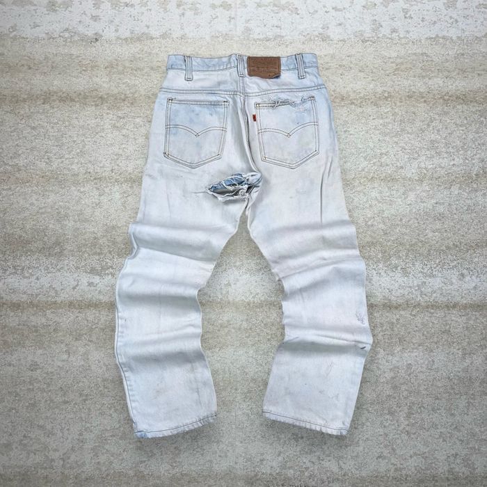 Vintage True Vintage Orange Tab Levis 505 Straight Jean Thrashed 70s ...