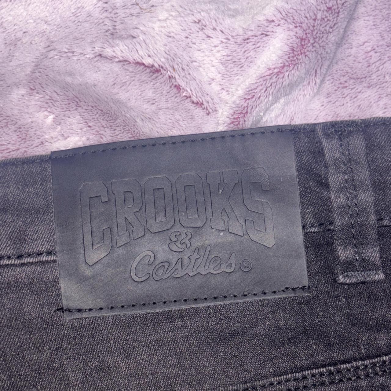 Crooks & Castles Straight Leg Baggy Embroidered Jeans Size US 42 / EU 58 - 2 Thumbnail