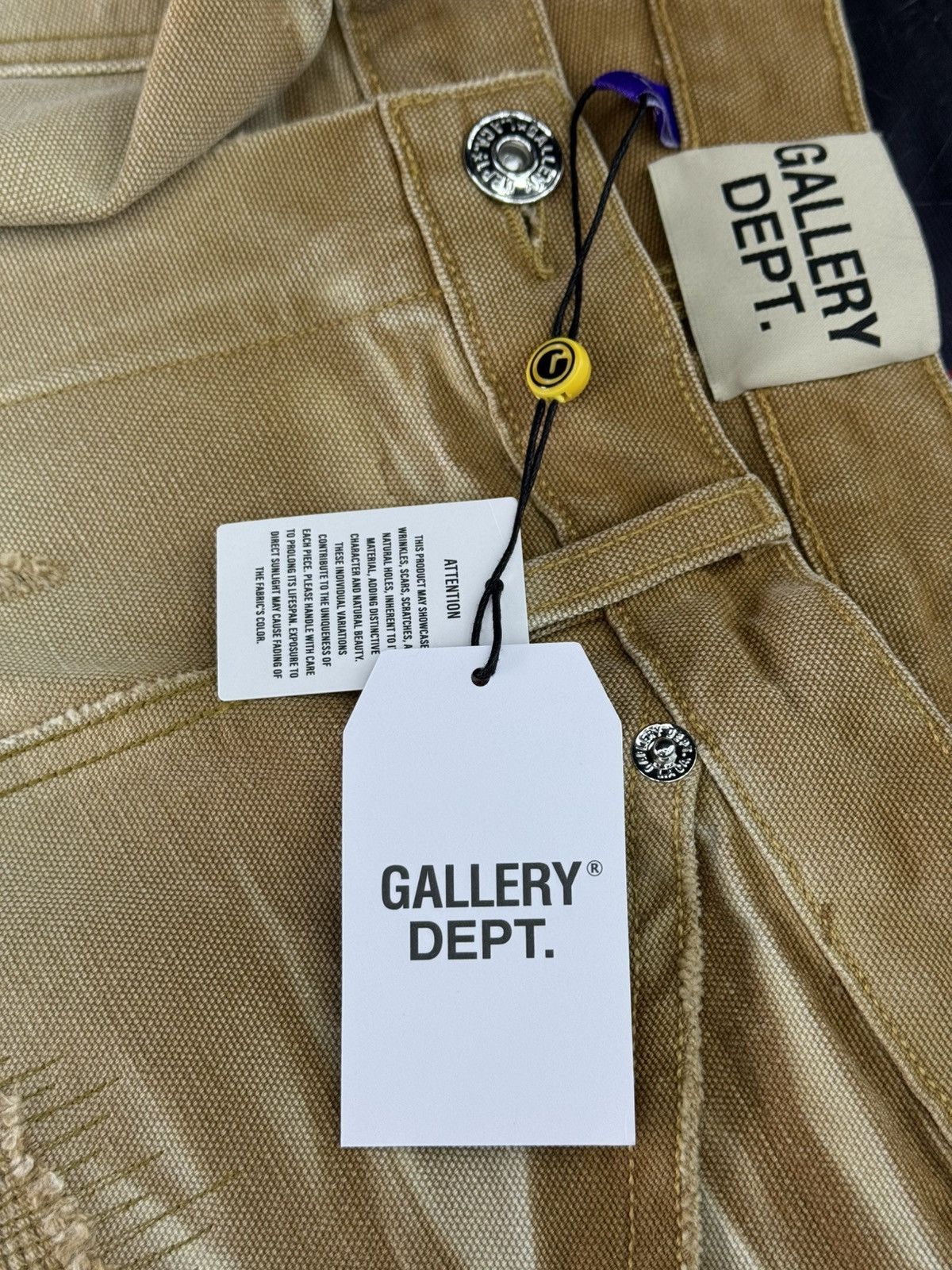 Gallery Dept. Gallery Dept Branko Carpenter Denim Jeans Tan Size US 33 - 14 Thumbnail
