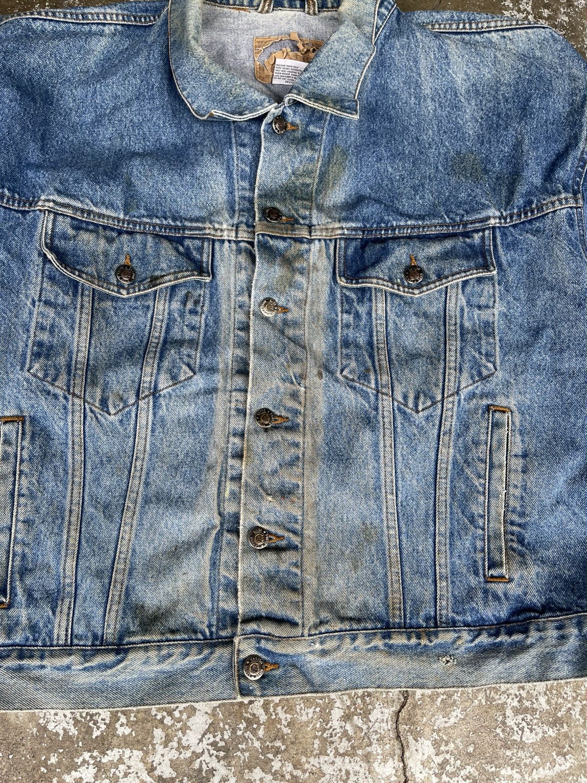 Vintage Vintage 90s Denim Jacket Workwear Size US XL / EU 56 / 4 - 2 Thumbnail