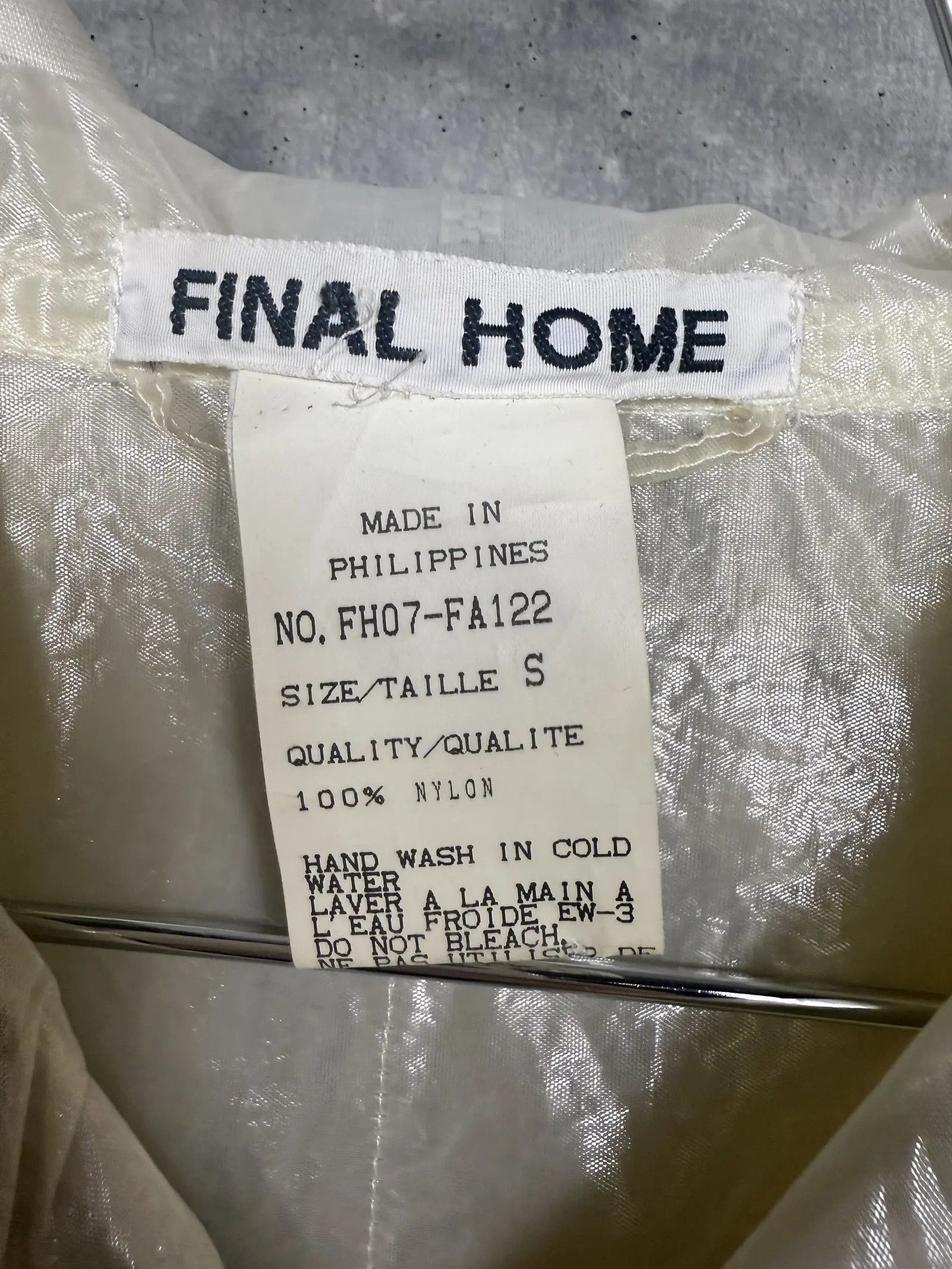 Final Home Final Home 1994 transparent Survival Jacket MoMA Size US S / EU 44-46 / 1 - 3 Thumbnail
