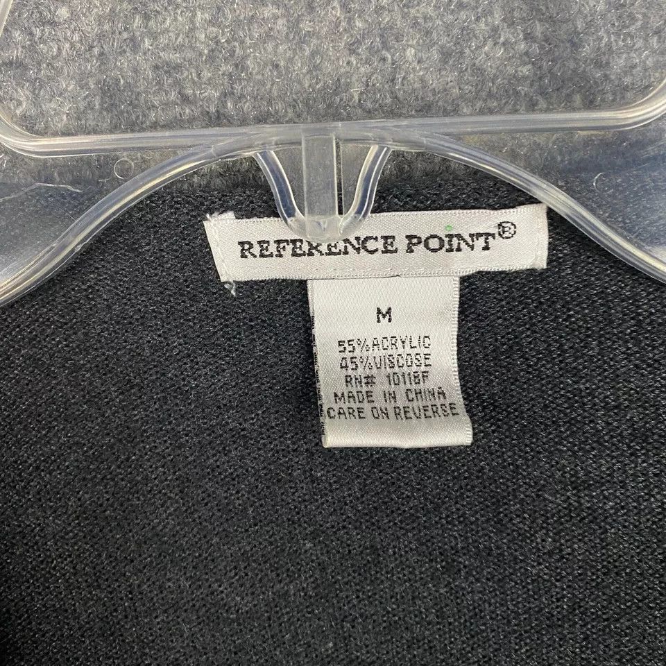 Other Reference Point Cardigan Women's Medium Knit Gray Acrylic M Size M / US 6-8 / IT 42-44 - 3 Thumbnail