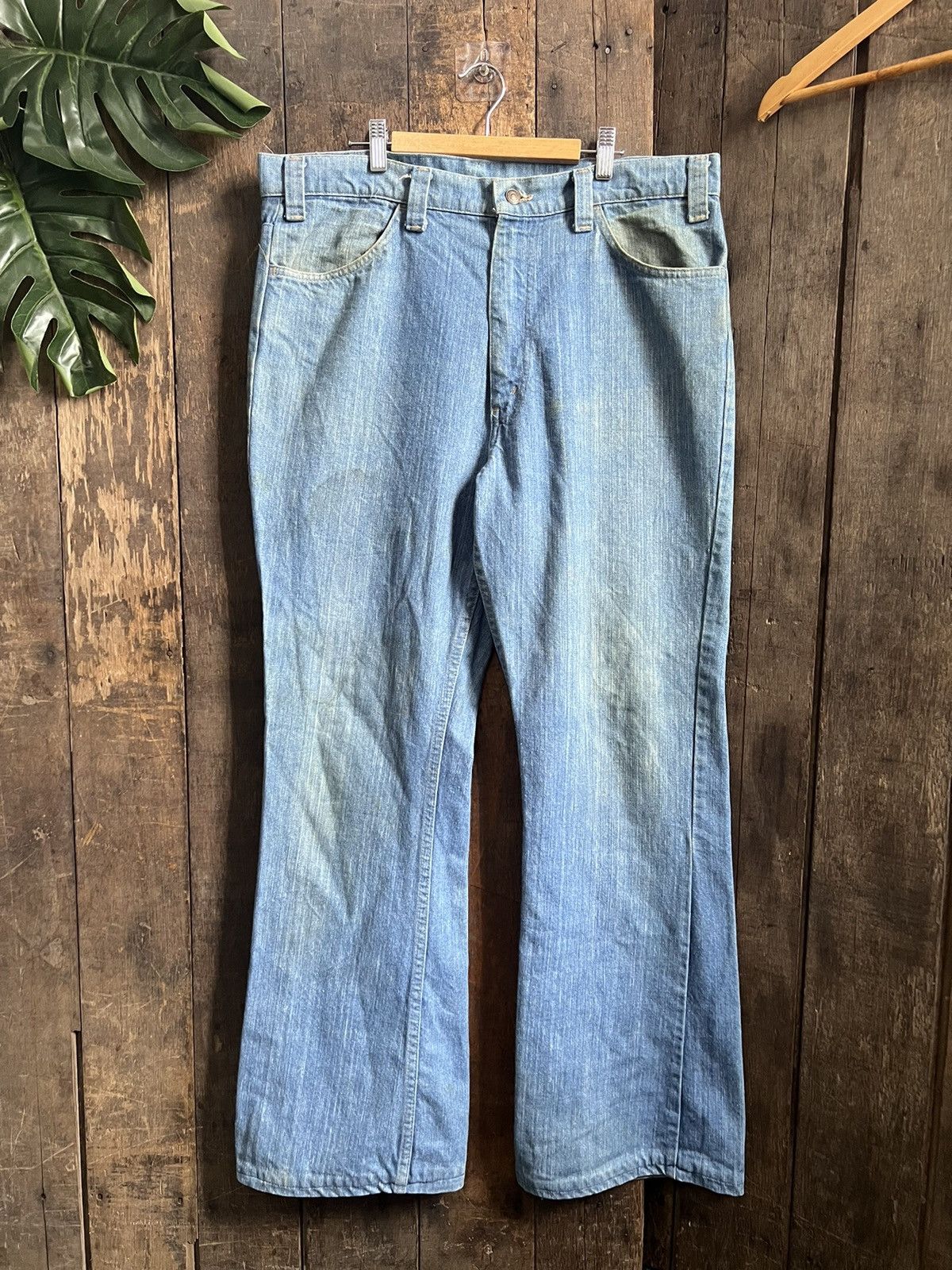Levi's × Vintage Vintage 70’s Levis 547 Orange Tab Flare Denim Jeans Size US 37 - 1 Thumbnail